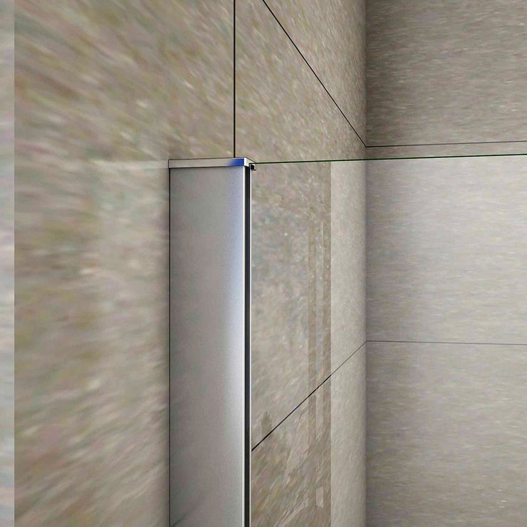 Aica Pare-baignoire 70x130cm Écran De Douche Fixé En Verre Anticalcaire - 4