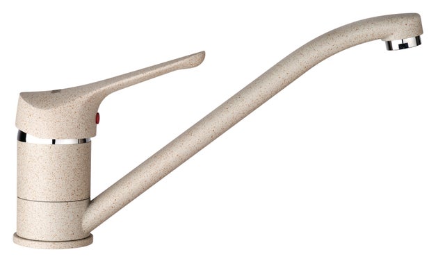 Miscelatore lavello cucina canna bassa girevole 180° in ottone colore granito avena Mamoli Rubinetteria 7075000000OA - Granito Avena