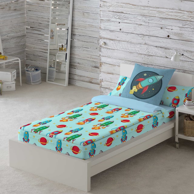 ENVELOPPE DE COUETTE AVEC GARNITURE 100% COTON GALA, CÔTÉ OPPOSÉ AU LIT 90