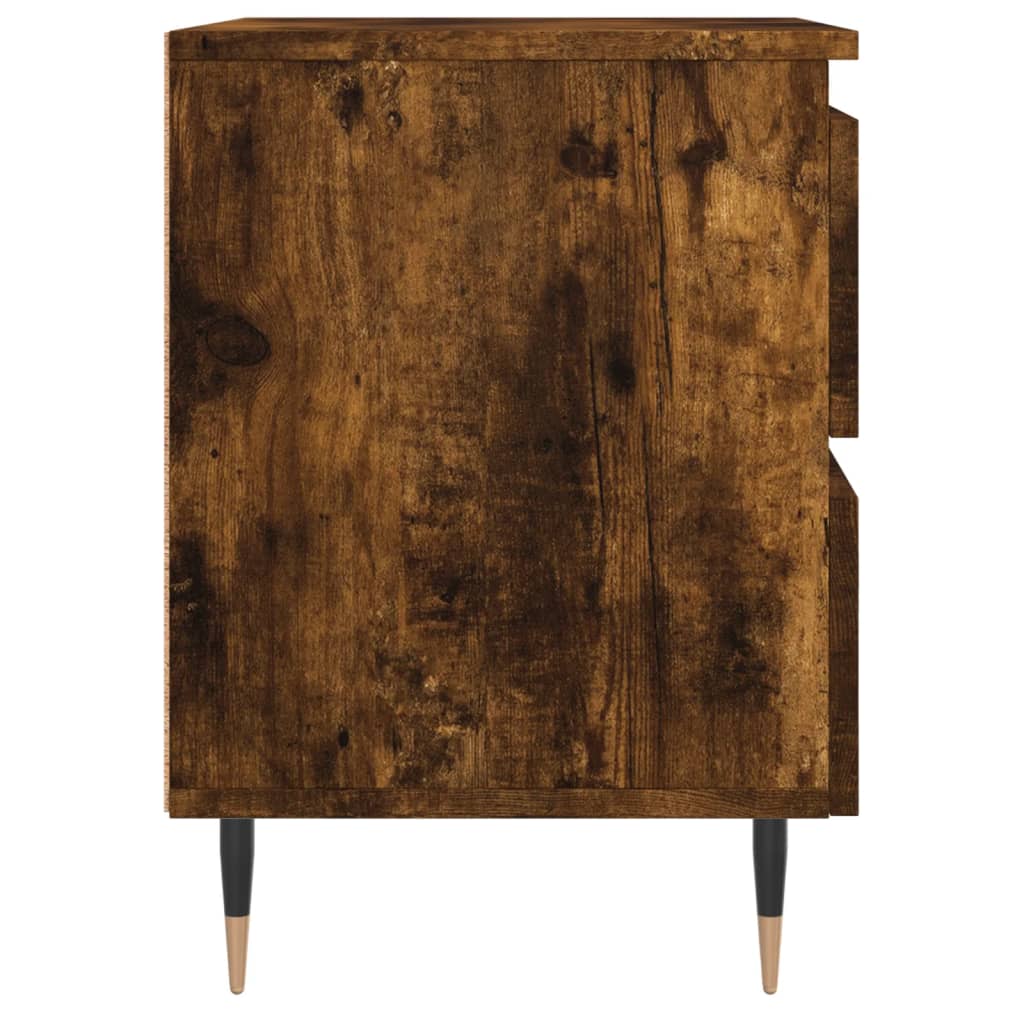 Table de chevet chêne fumé 40x35x50 cm bois d’ingénierie - 6