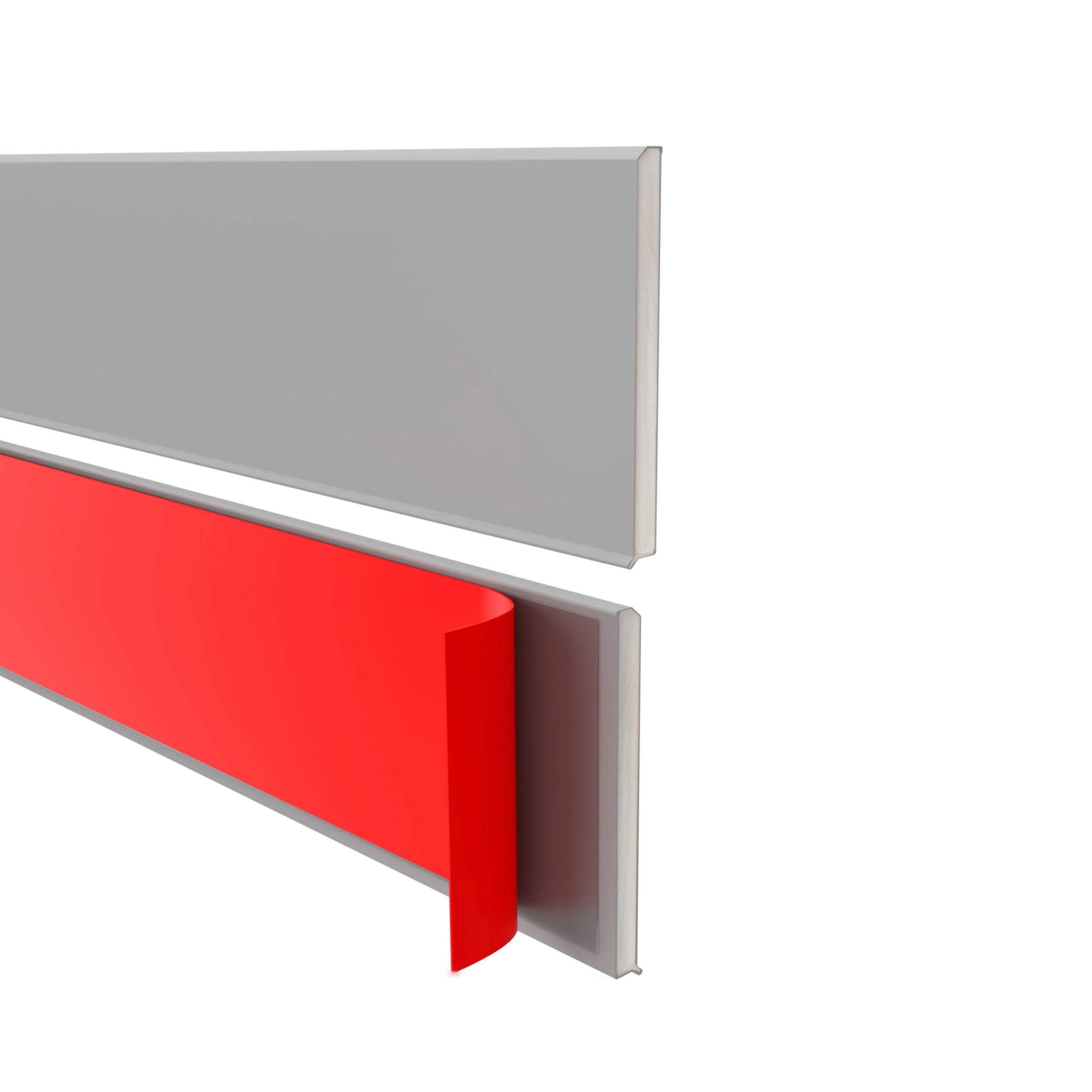 Rodapié pvc flexible autoadhesivo 100 mm - flexible - 10 m, gris