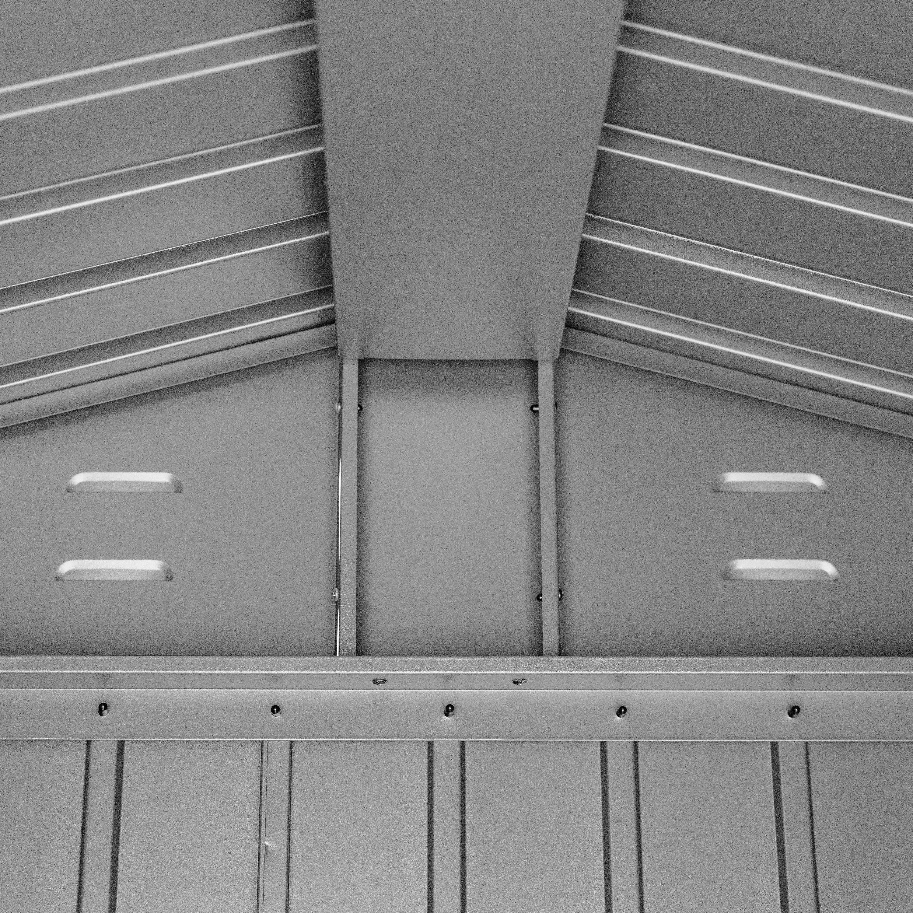 GFP Primeyard Casetta da giardino metallo 150x120x205 cm Armadio da esterno per attrezzi antracite - 6