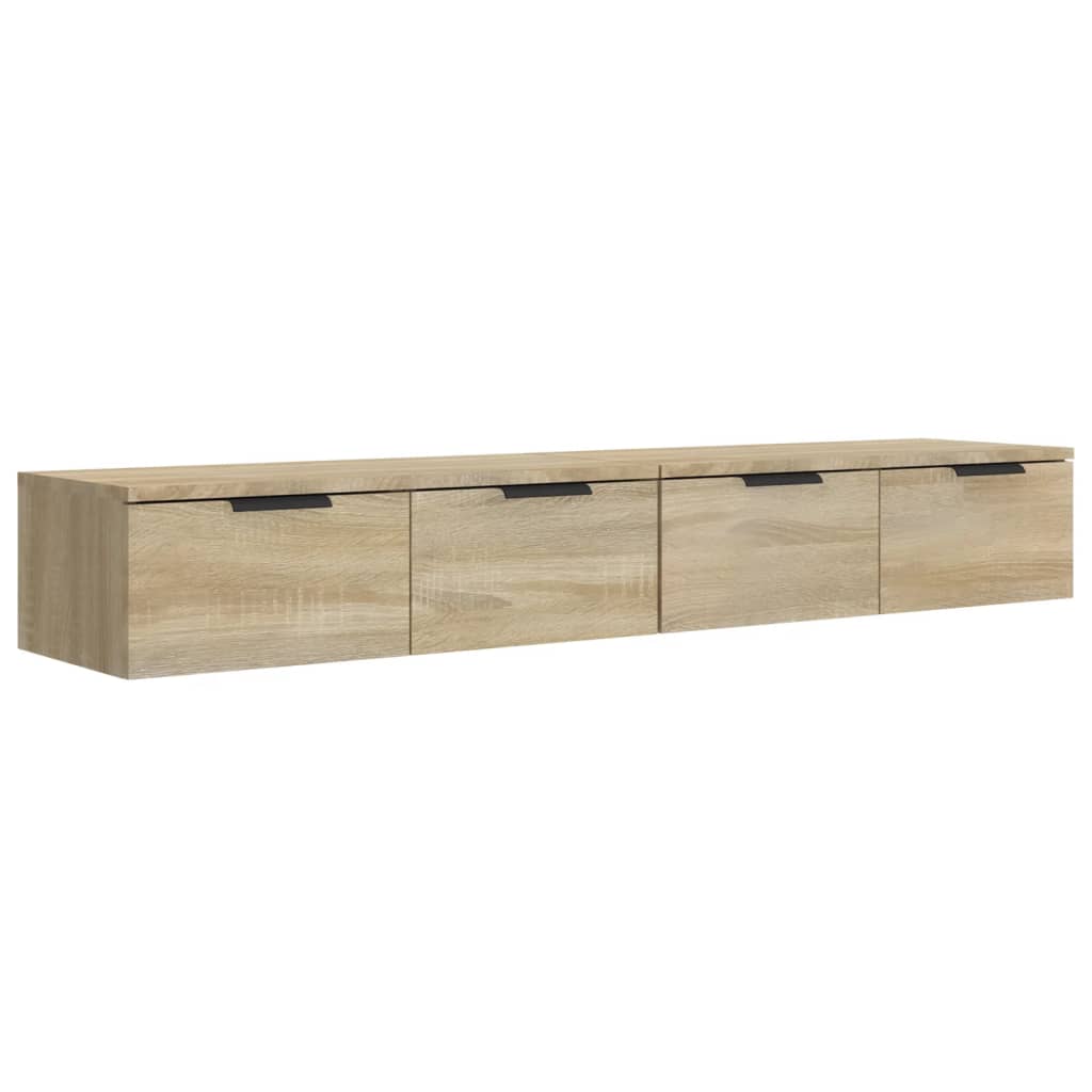 Buffet 3 Pièces Chêne Artisanal - Meuble De Rangement 180 X 35 X 70 Cm, Avec Portes, En Bois D'Ingénierie