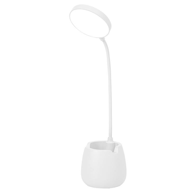 Lampka biurkowa LED lampki biurkowe z trybami oświetlenia i płynną regulacją jasności lampka biurkowa z elastyczną gęsią szyją i pojemnikiem długopis
