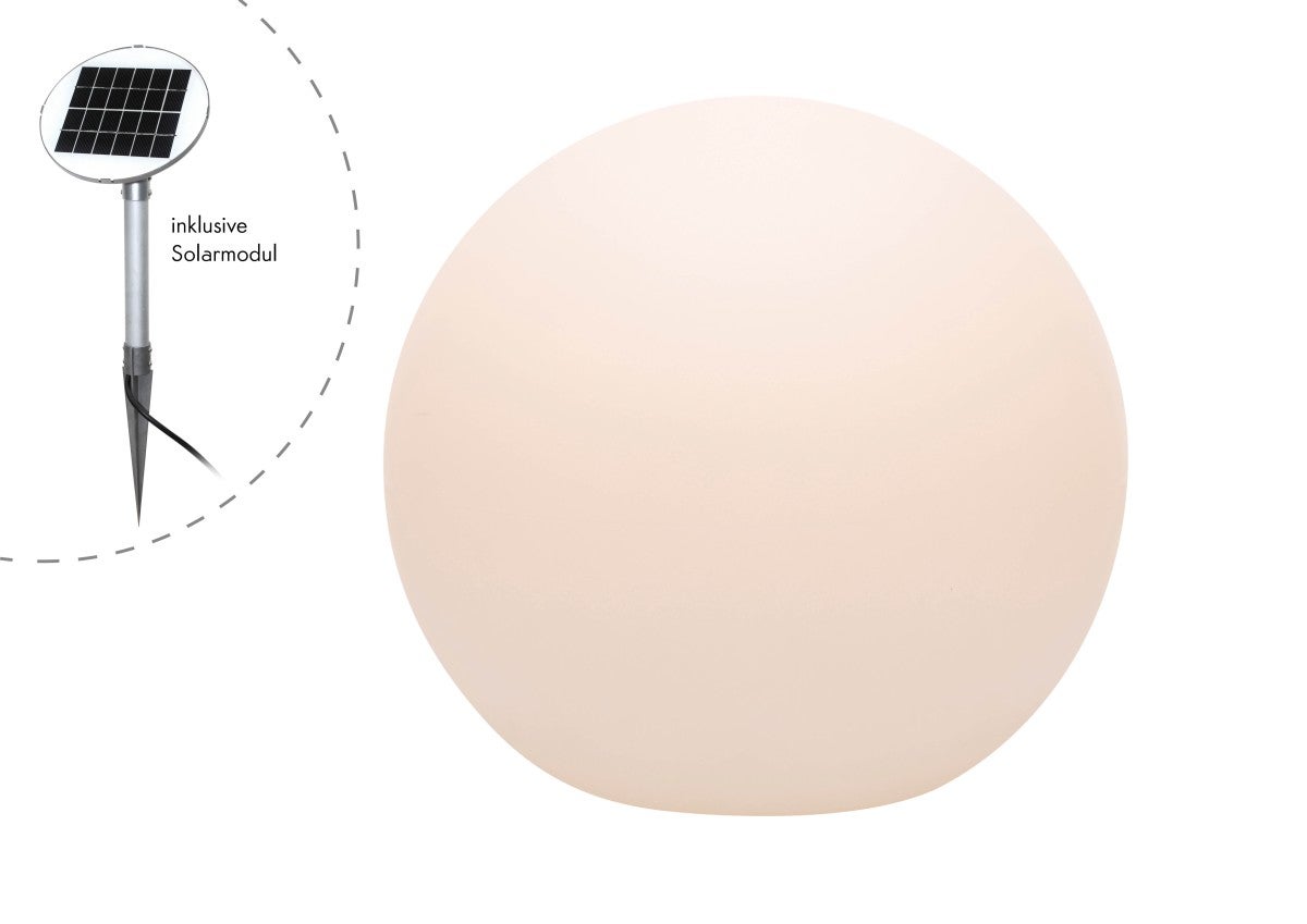 Boule lumineuse Blanc - 40cm - Lampe extérieur solaire - 8 seasons design - 6