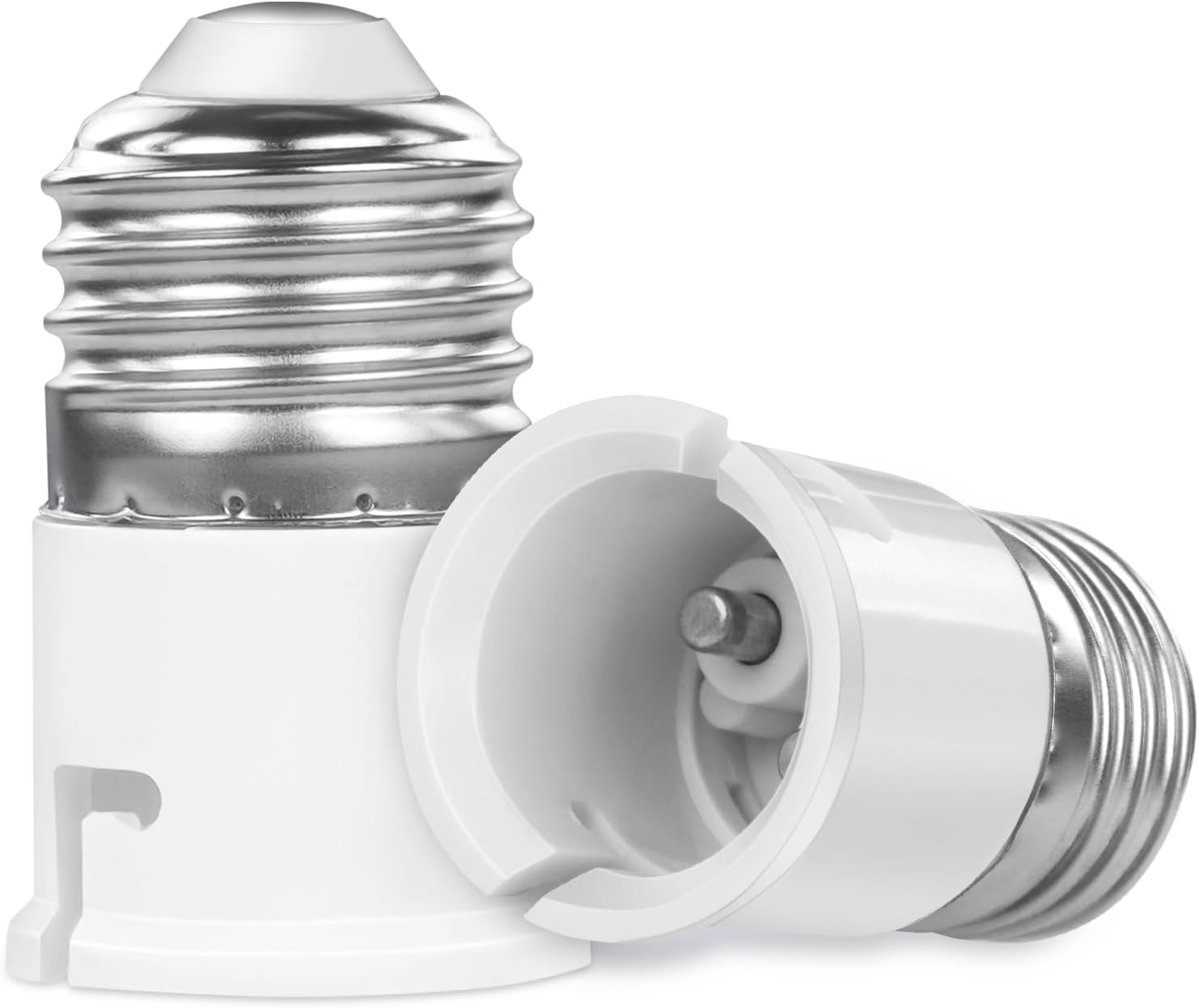 2 Pezzi Adattatore Lampadina Baionetta Da B22 A Ve Edison E27 Portalampada Convertore Adattatore Luce Portalampada Parti Di Illuminazione - Foto 5