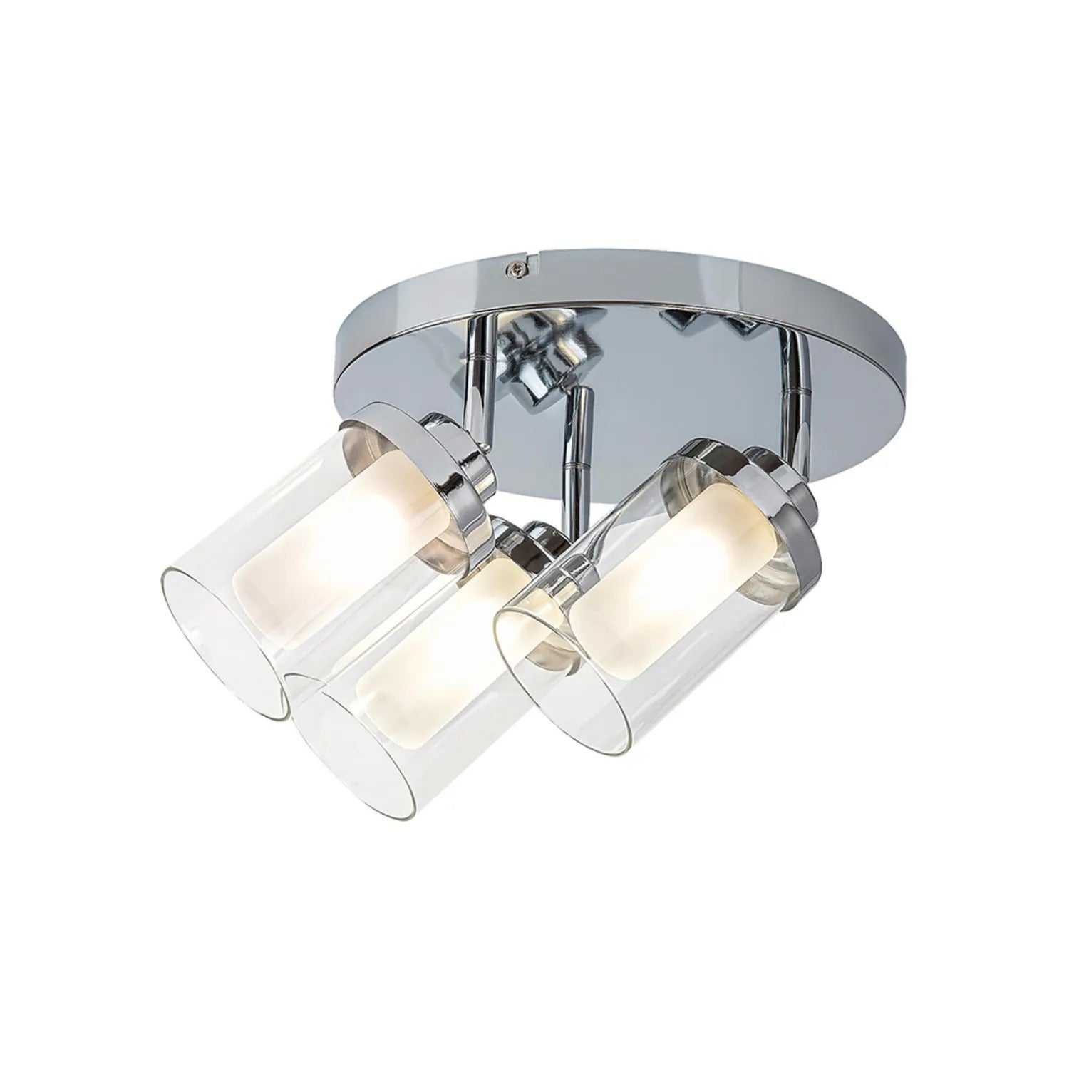 Lampa sufitowa Aviva chromowana szkło opalizowane 3xG9x15W metal wym:14,5x35,5x35,5cm IP44 Rabalux