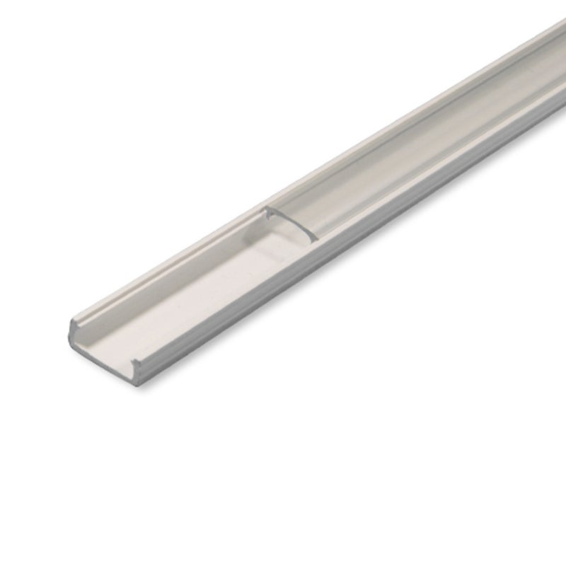Profil do taśm LED PCV Slim 16x7 2m biały z transparentnym kloszem MasterLED