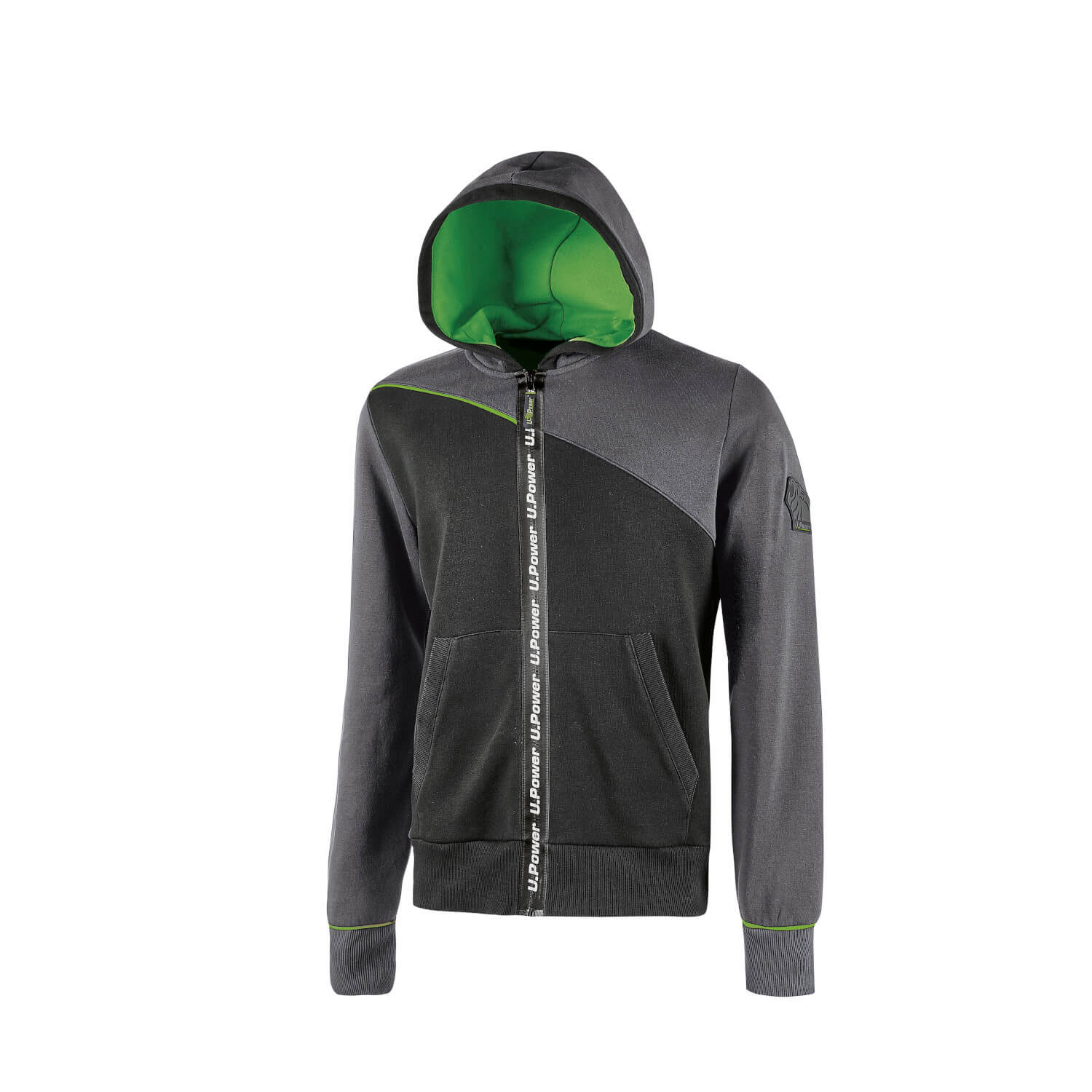 Sweat à capuche zippé Jupiter gris - U Power - Taille 2XL - 4