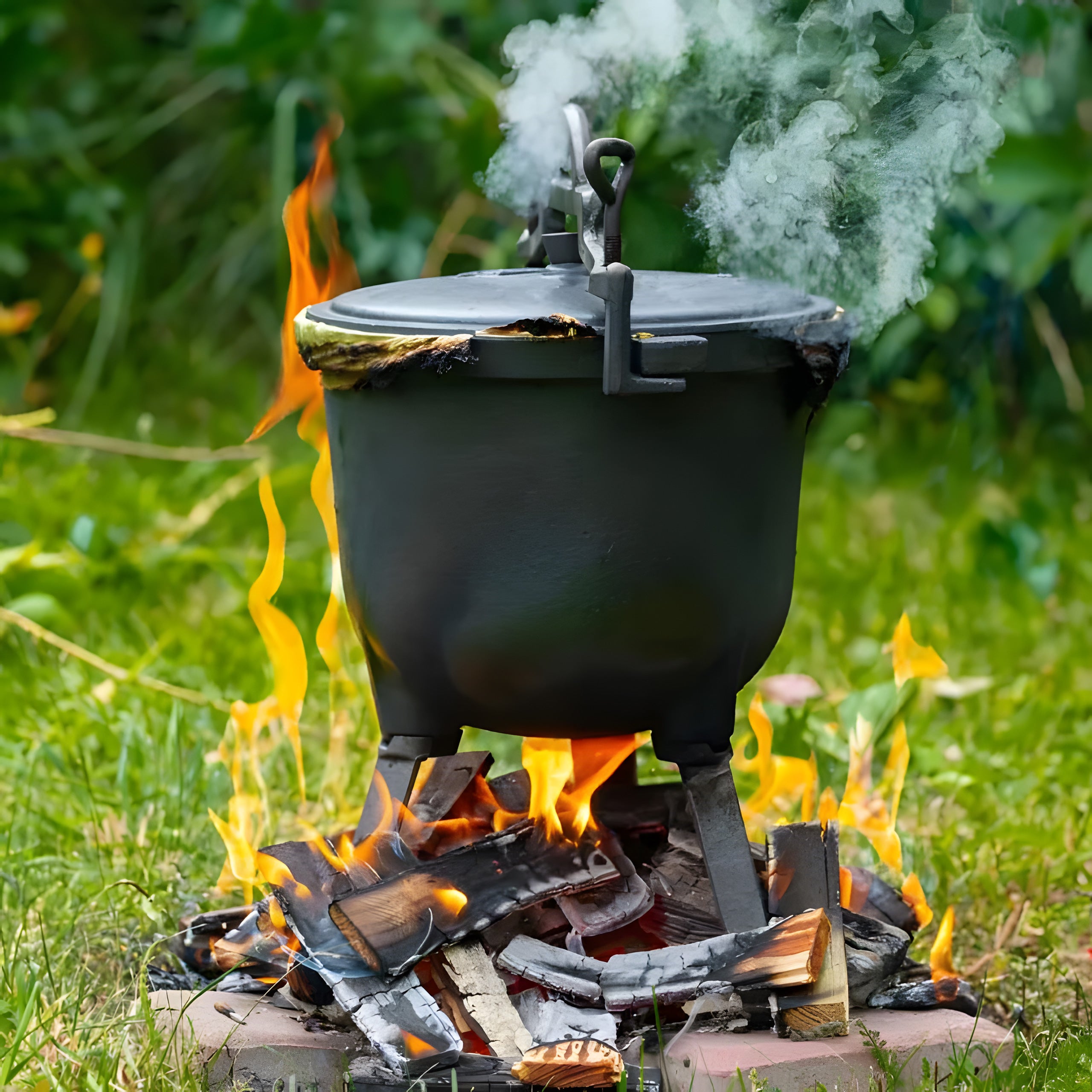 Kociołek żeliwny stojący 8L garnek myśliwski ognisko grill MultiGarden - 2