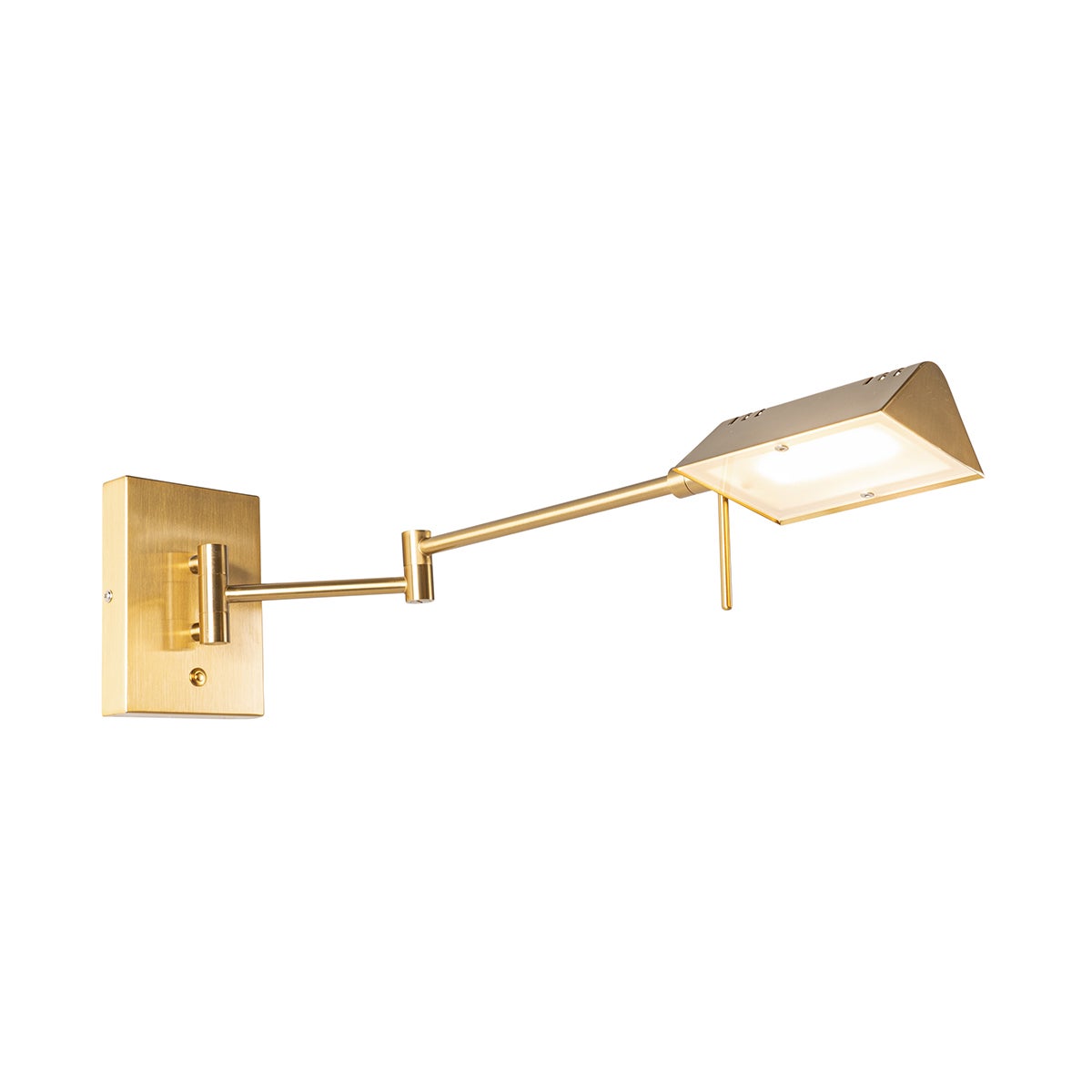 Designerska lampa ścienna mosiądz z wbudowanym ściemnianym LED - Notia