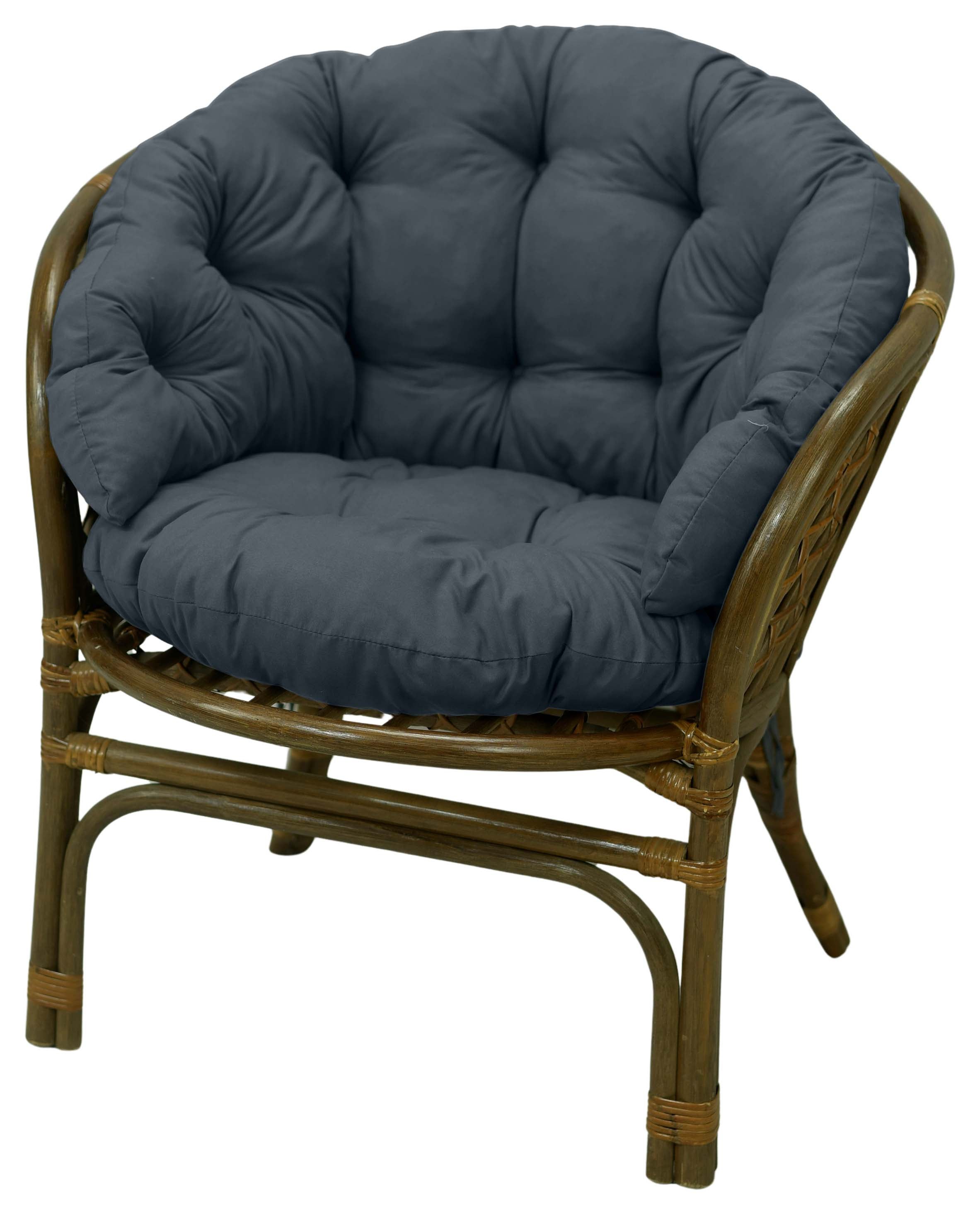 Poduszka na fotel rattanowy rattan AMPO ciemny szary 1 szt.