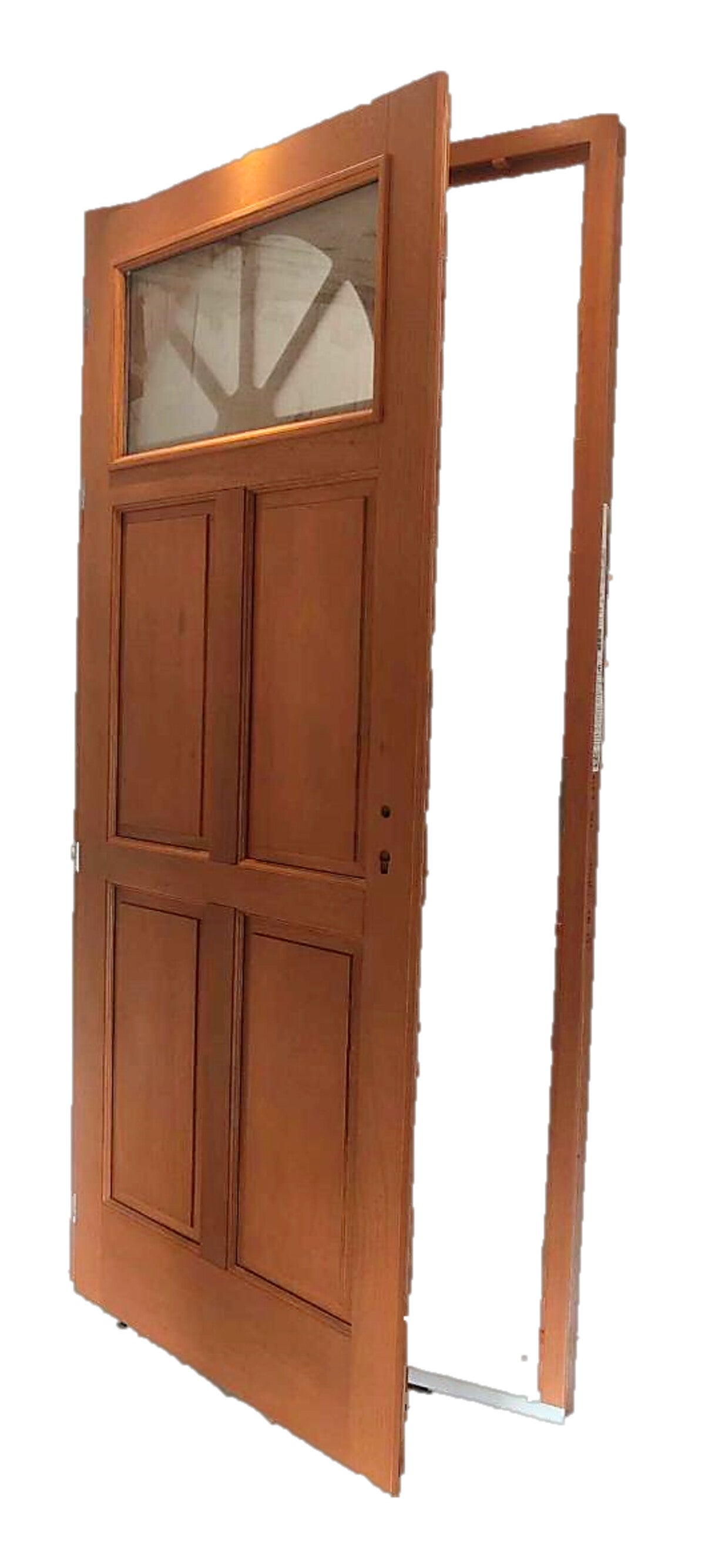 Porte D'entrée Bois Vitrée Ferji, H215 X L90 Cm Côte Tableau, P.droit Gd Menuiseries - 3