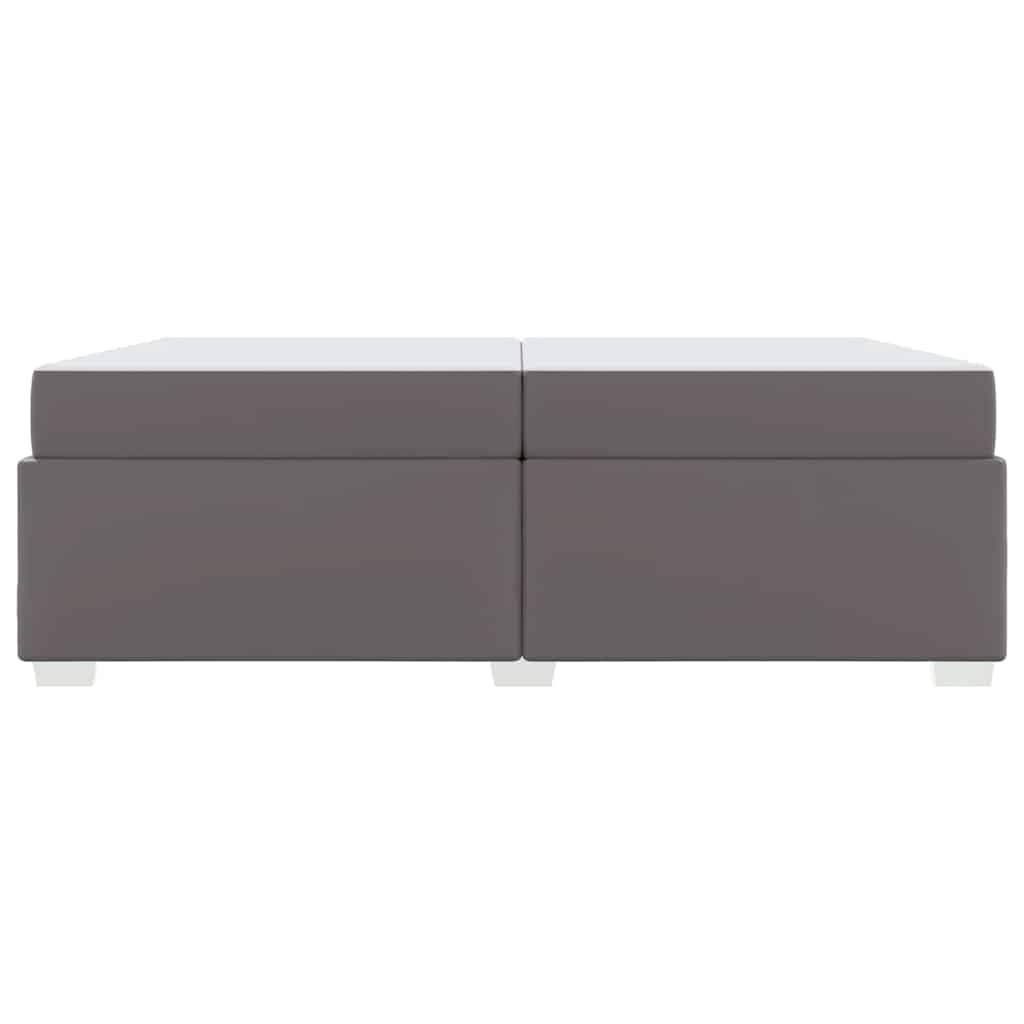 Cadre de lit gris en PVC pour la chambre, 200 × 200 cm - 5