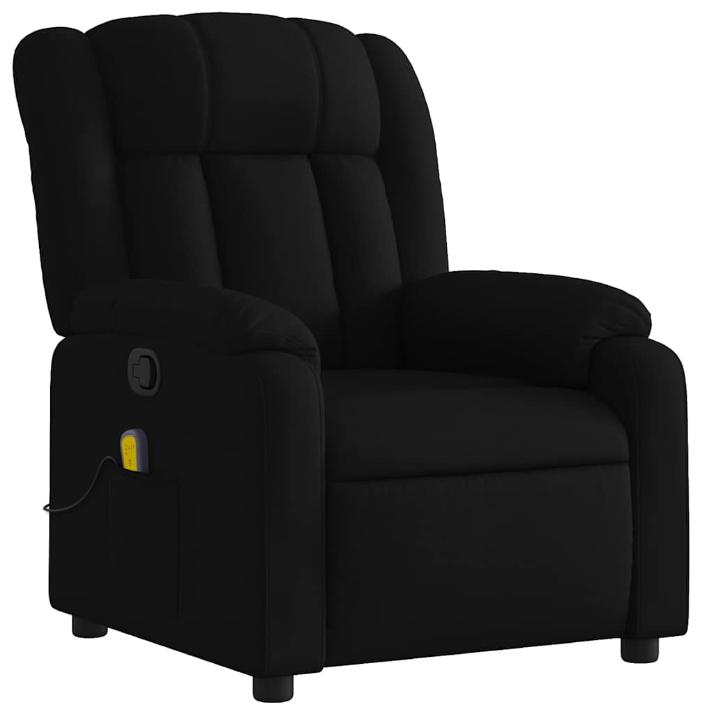 Fauteuil de massage inclinable en tissu noir - 4