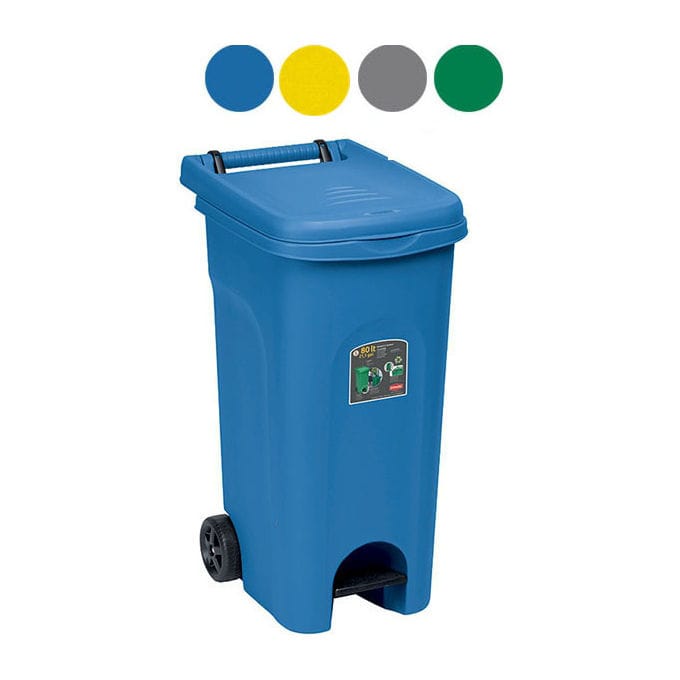 Tespher Pattumiera Pieghevole Per Giardino – 100L, Fondo Rigido, Diametro 48,3 Cm, Altezza 63,5 Cm – Con Guanti Da Giardinaggio Inclusi, Sacco Riutilizzabile Per Rifiuti Verdi