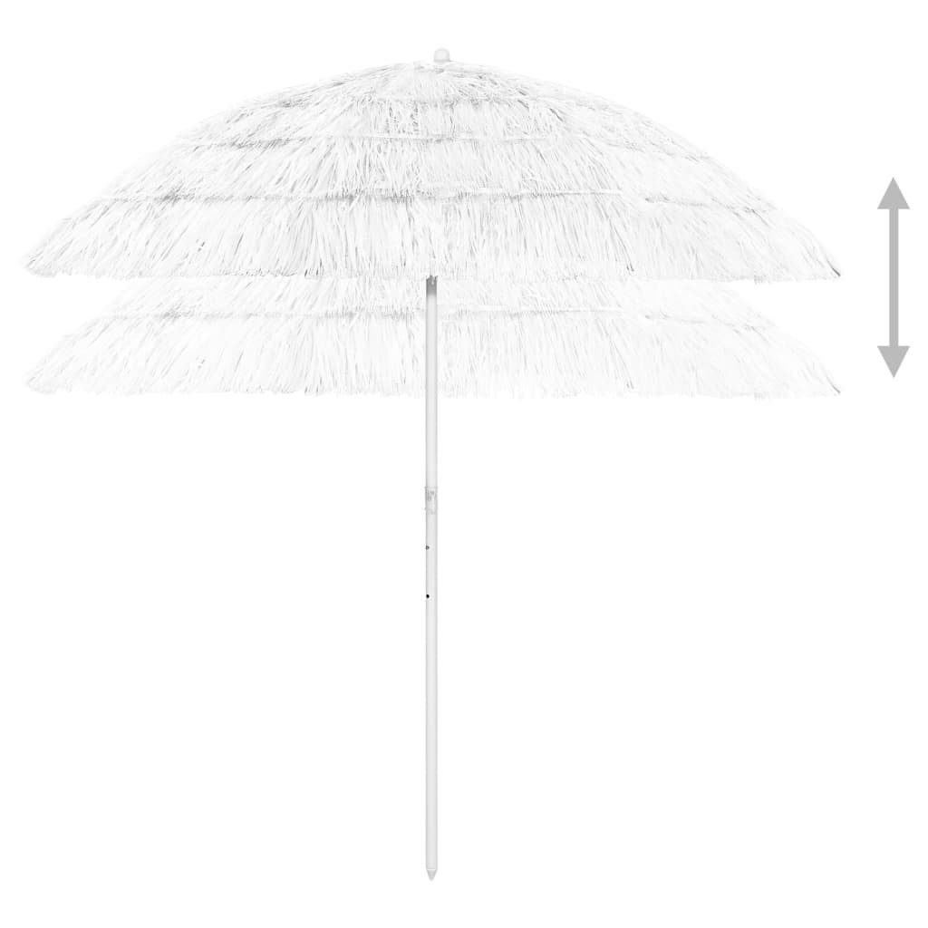 Maison Exclusive - Parasol de plage Hawaii blanc 240 cm - 4