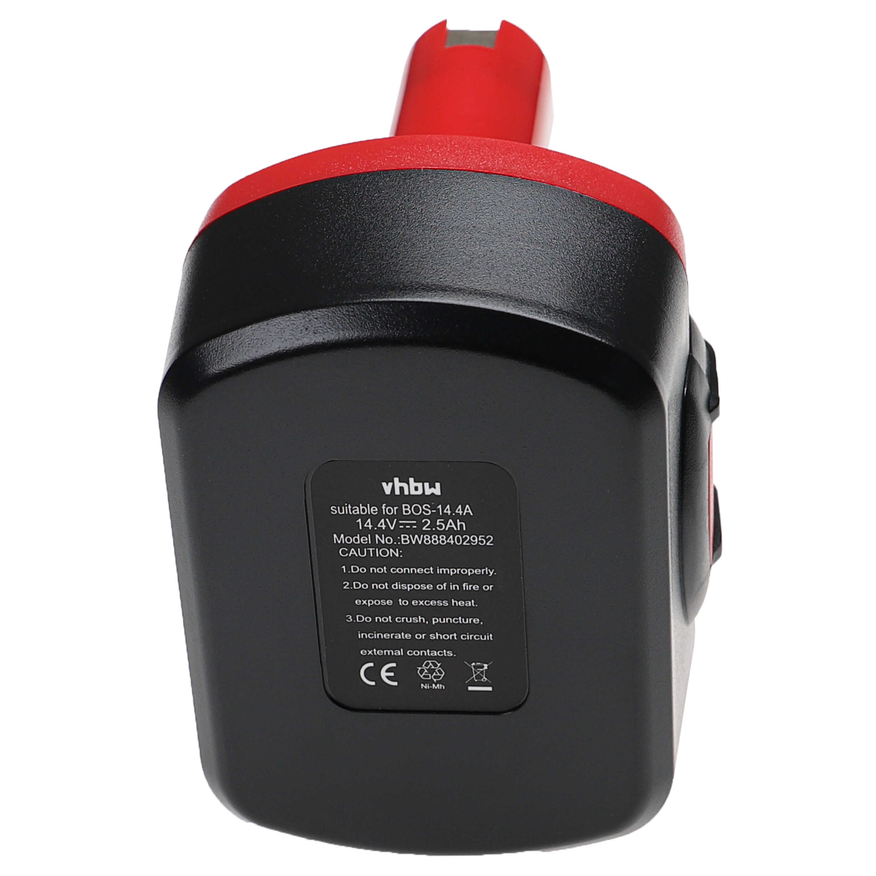 vhbw 2x Batterie remplacement pour Bosch 2 607 335 611, 2 607 335 533, 2 607 335 619, 2607335534 pour outil électrique (2500 mAh, NiMH, 14,4 V) - 5