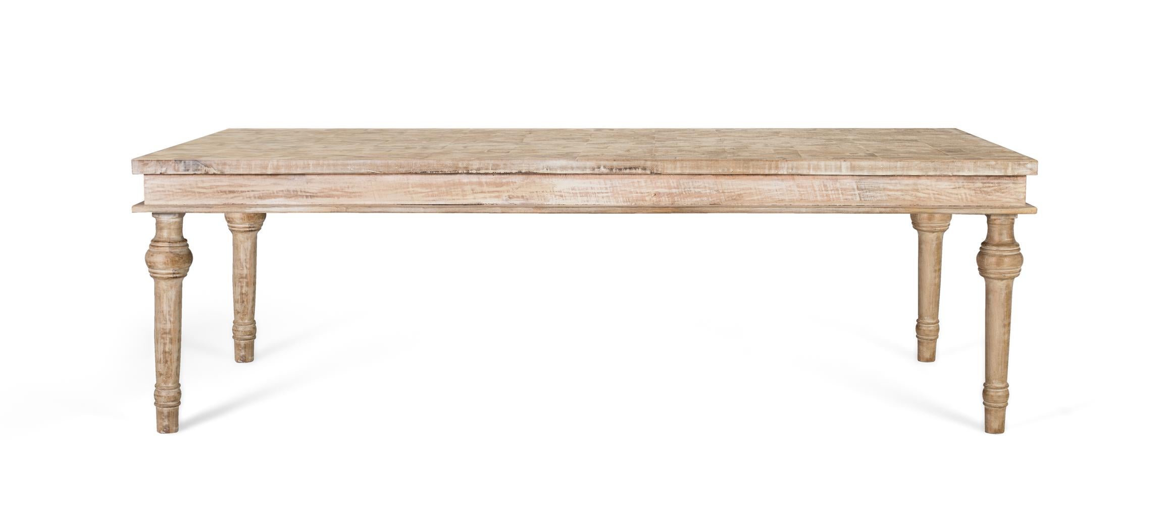 Stół do żłóbka z masywnego drewna manguier 200 cm