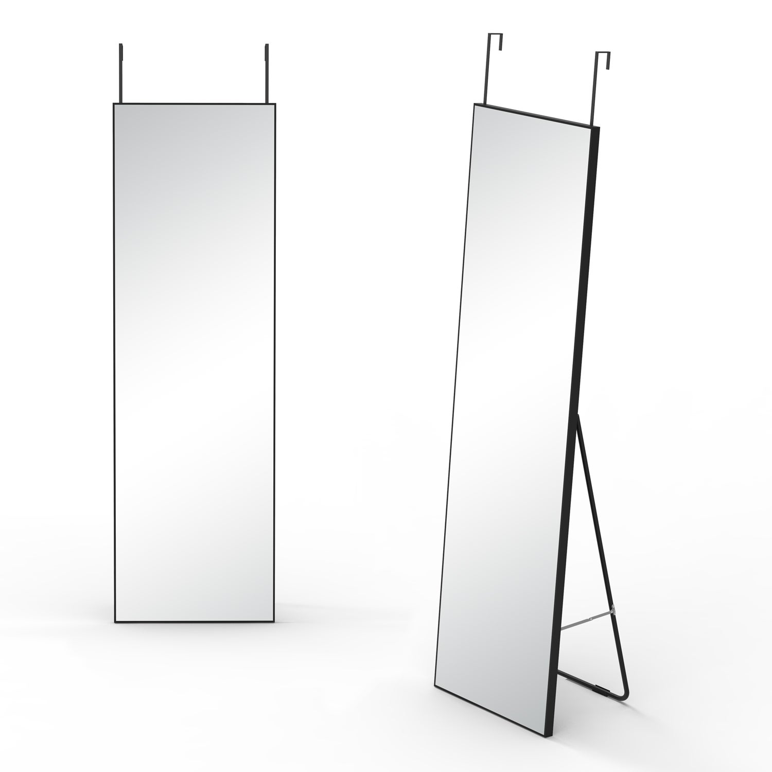 Specchio a figura intera 160x40 cm (supporti a porta, parete, pavimento) - 4