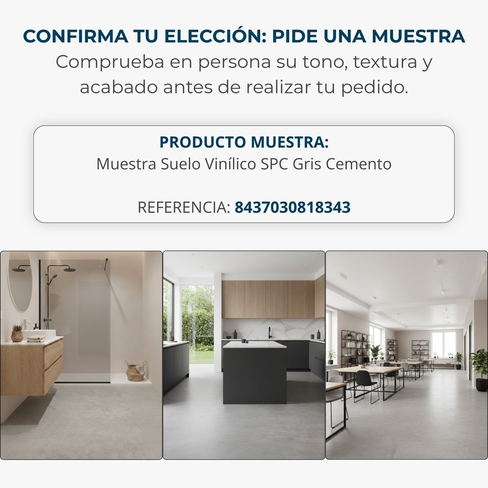 Suelo vinílico SPC clic Extrem 6mm efecto piedra Gris Cemento ISOVEX (1,84 m²) - 8
