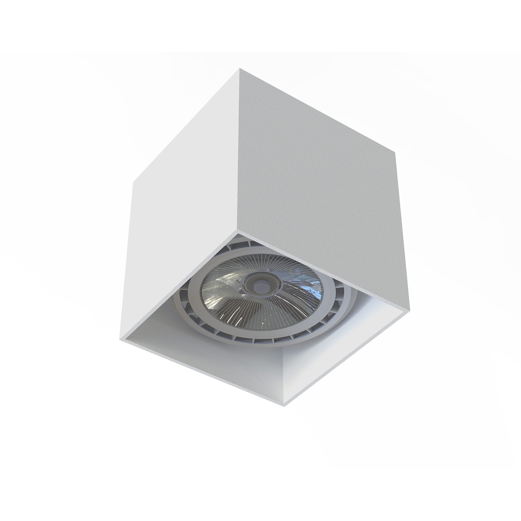 Reflektor sufitowy spot natynkowy Cobble kwadratowy biały 1xES111x75W wym: 12 x 12 cm aluminium Nowodvorski Lighting