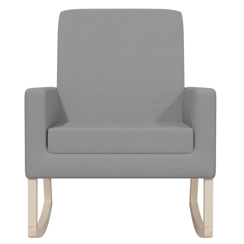 Chaise à bascule | Rocking chair | Fauteuil à bascule | Fauteuil de relaxation Gris clair Tissu201747 - 3