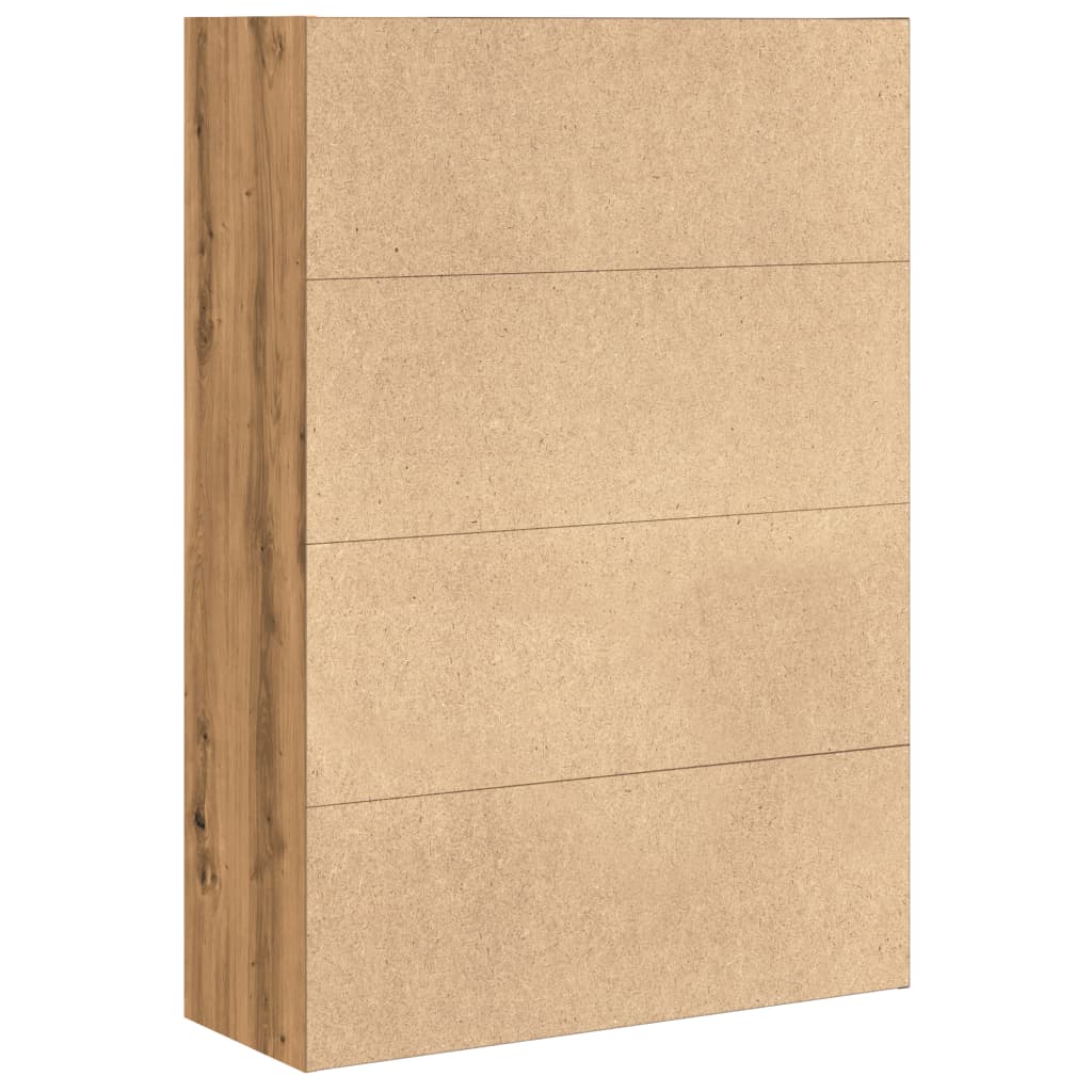 Bibliothèque | Armoire de livres | Meuble de Rangement chêne artisanal 80x30x114 cm bois d'ingénierie CFW826561 - 6
