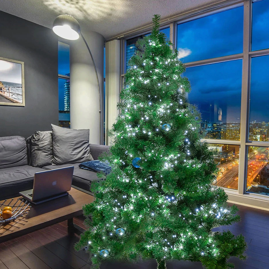 Guirnalda de luces LED navideñas para interior y exterior, 25 m - 1000 LED, Luz decorativa impermeable para árbol de Navidad con control remoto - 9
