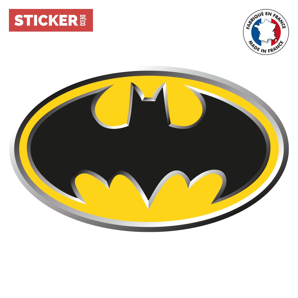 Autocollant / Sticker Batman - Personnalisable - En Vinyle PVC Noir - Pour Voiture, Casque, Vitre - Neuf