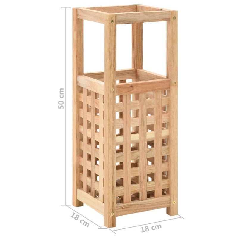 Porte parapluie 18 x 18 x 50 cm Bois de noyer massif - 5