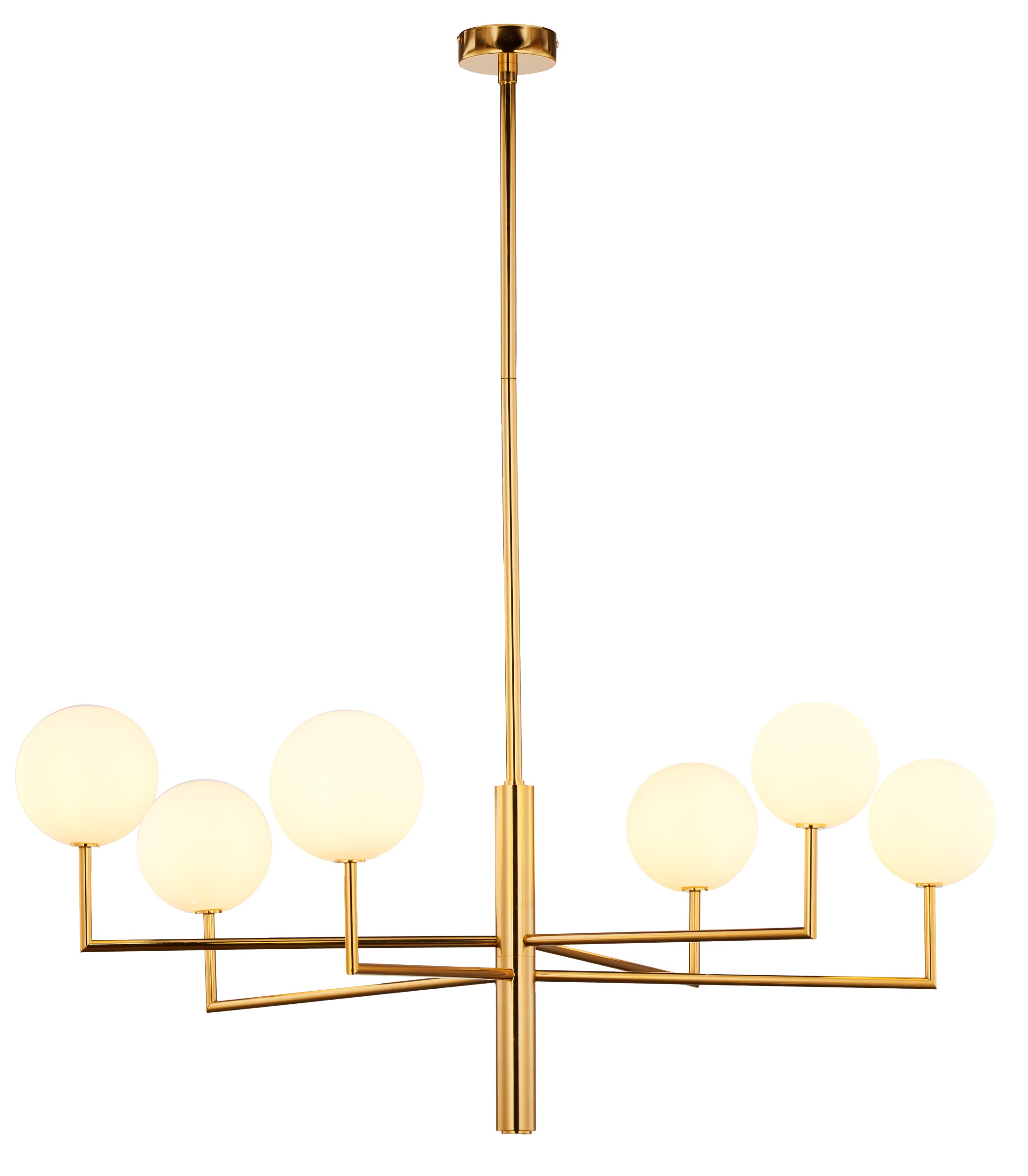 Lampa wisząca FEME złoto-biała 6xG9x15W metal wym:110x104x104cm IP20 Jupiter