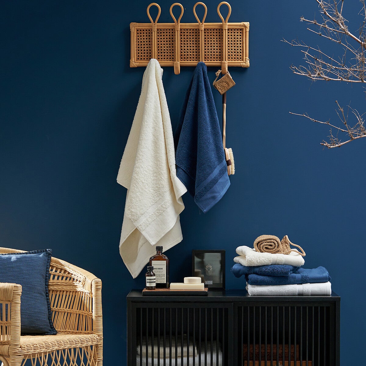 Maxi drap de bain en coton Égyptien 600g/m2, Kheops - Vieux rose - 86 x 150 cm - 7