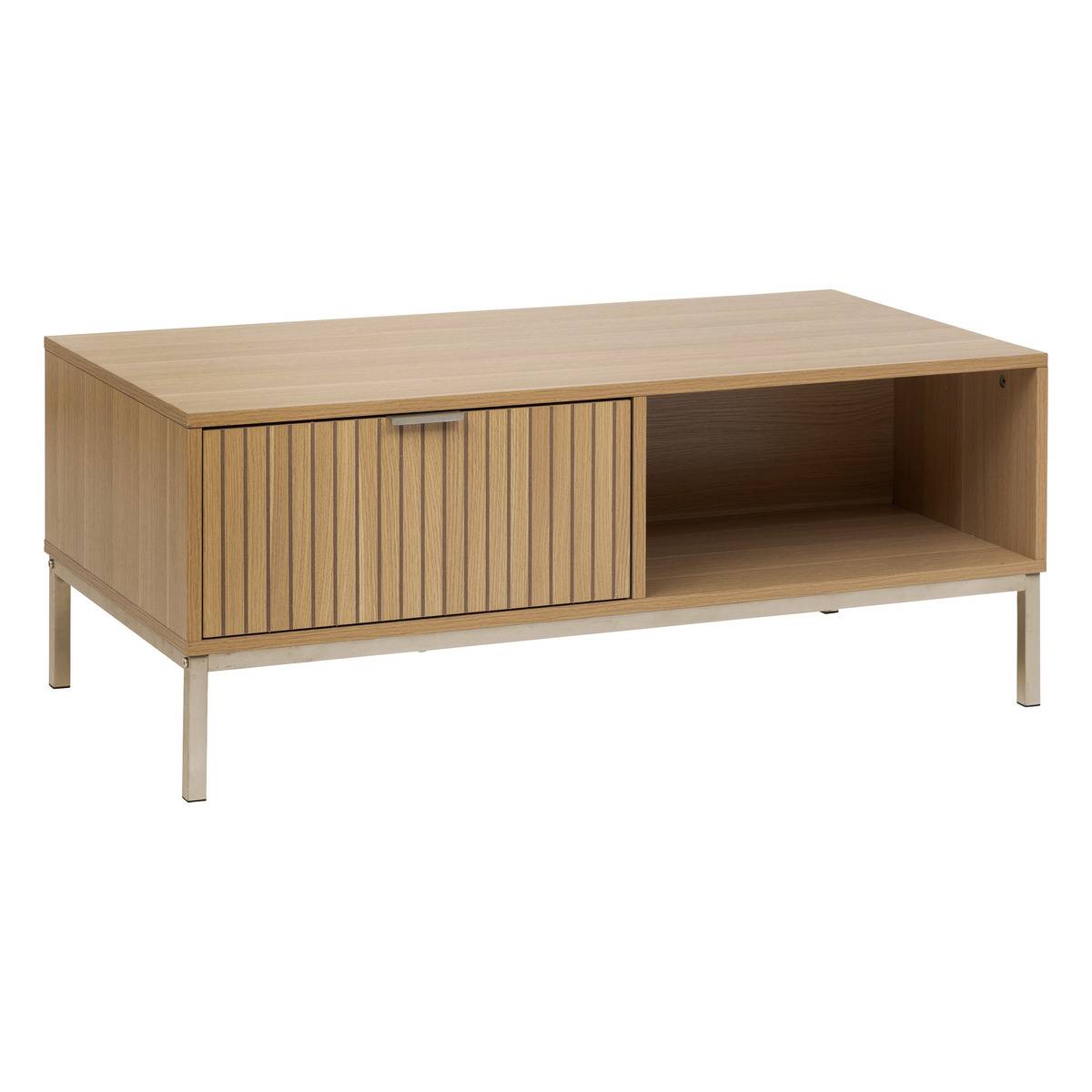 Stolik kawowy prostokątny z szufladami Tasso 5FIVE SIMPLY SMART nowoczesny drewniany 100x50 cm 1 szt.