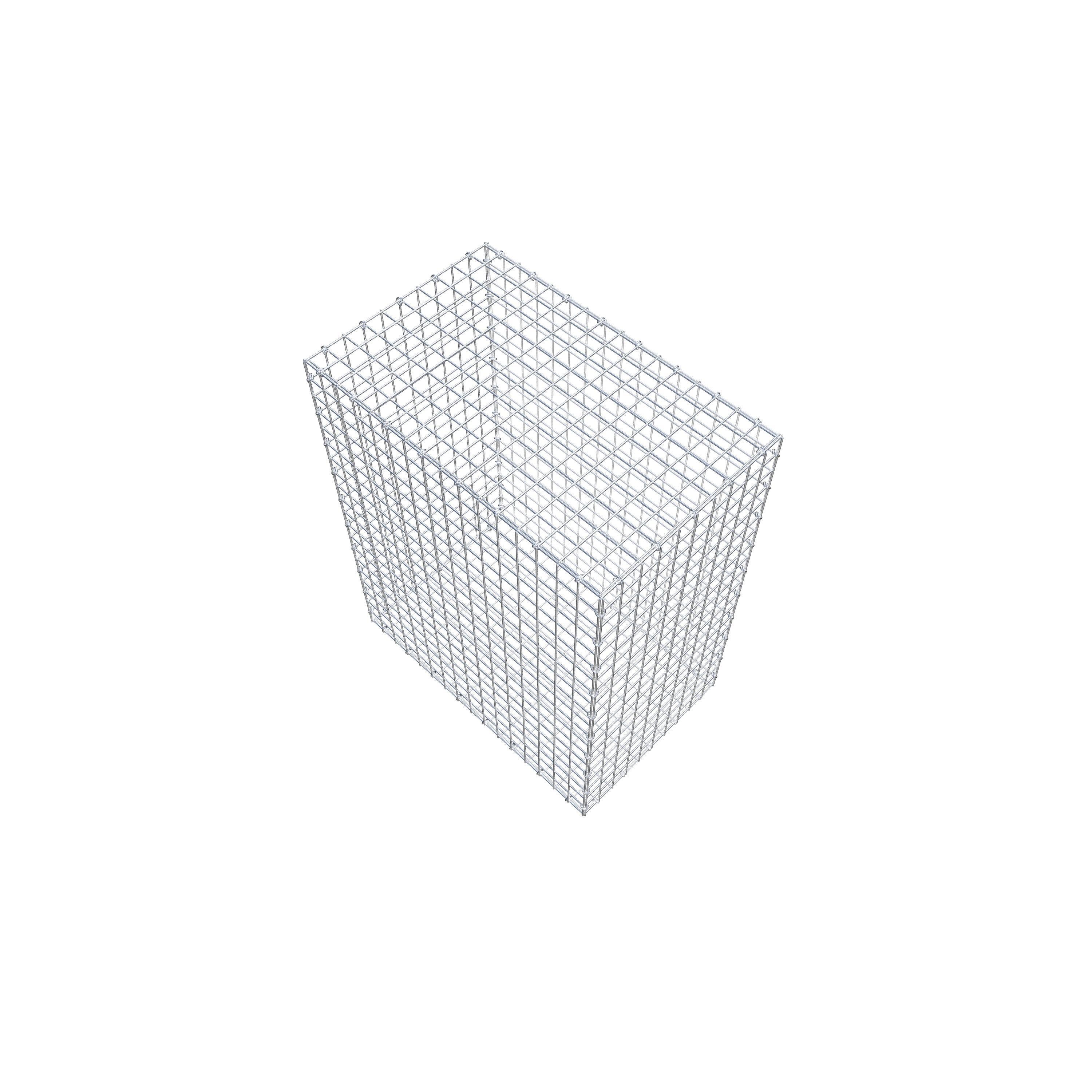 Gavión de acero galvanizado 100x80x50cm (LxAxP), malla 5 x 5cm, Anillo en C, jaula metálica para muro o jardín - 7