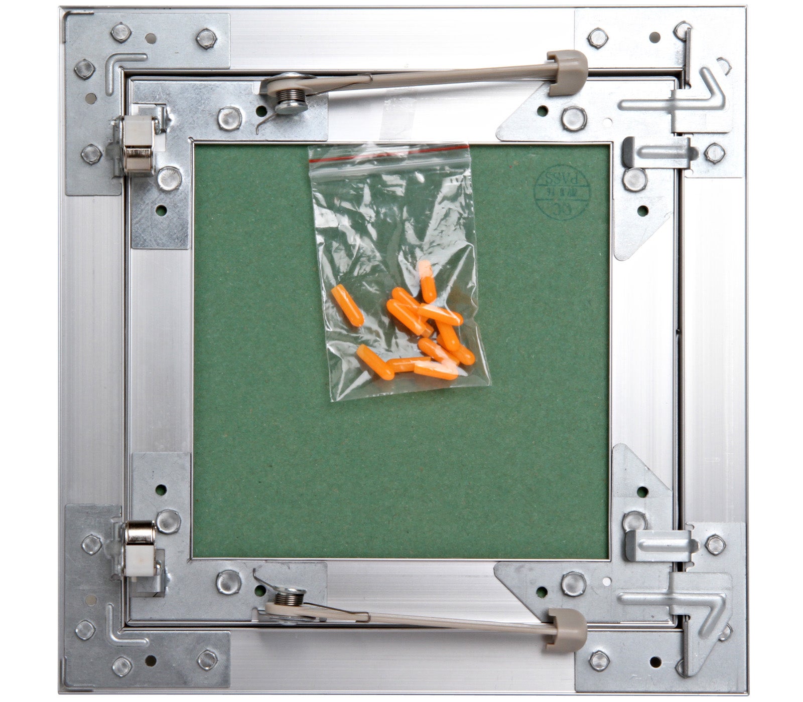 Trappe de visite alu hydro Semin - 400 mm x 400 mm x 12.5 mm - ouverture poussez/lâchez - pièces humides - murs et plafonds - 3