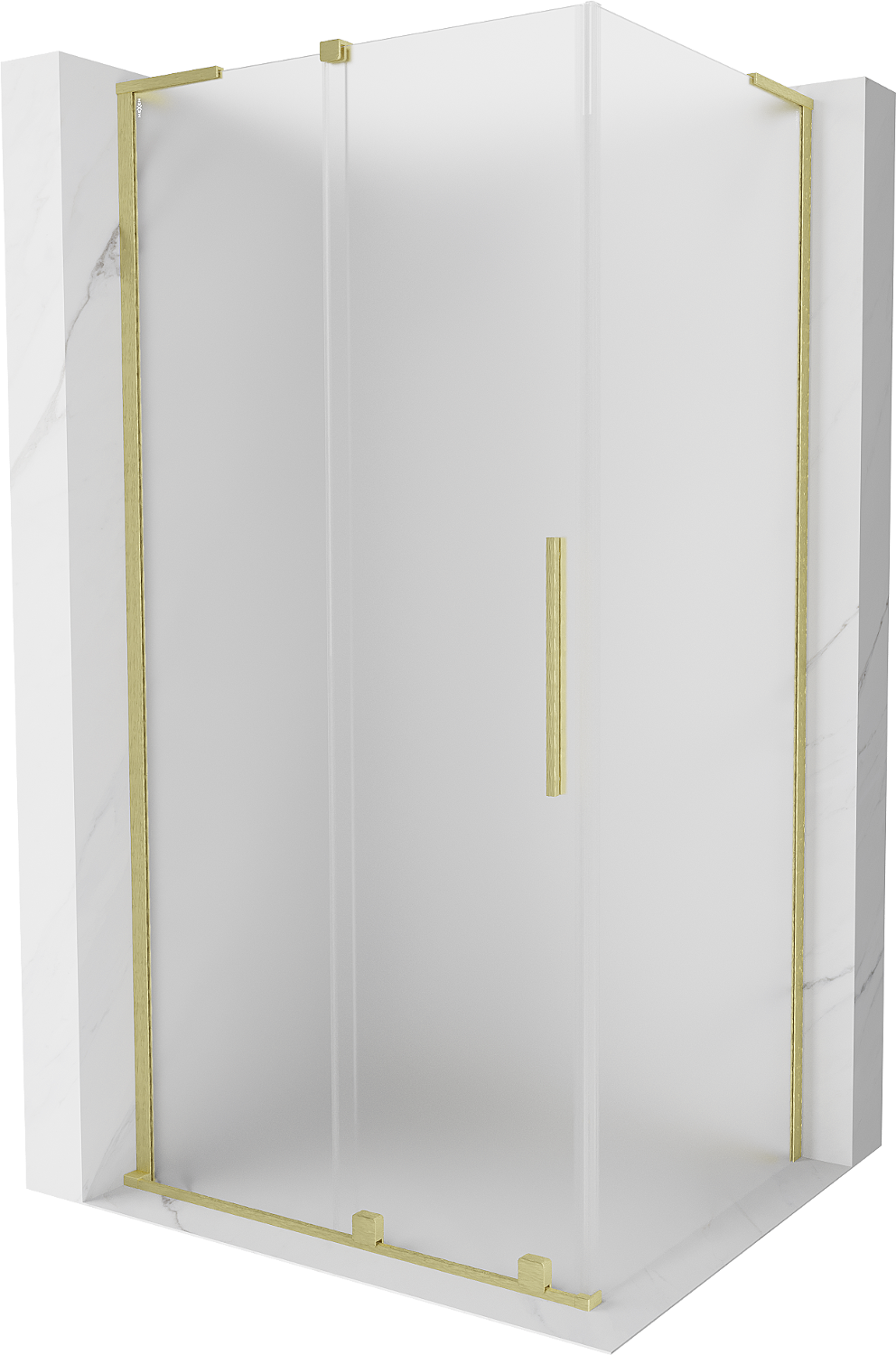 Mexen Velar L kabina prysznicowa rozsuwana 120 x 80 cm, szron, złota szczotkowana - 871-120-080-33-55