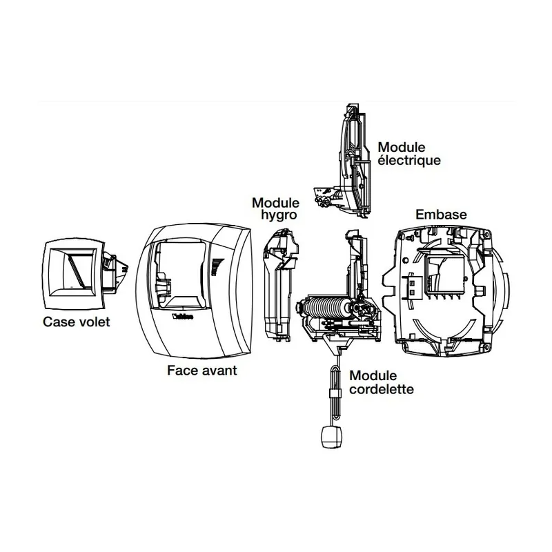 Bouche hygroréglable - Kit Bahia Curve Wc - Ø 80 Mm - 6