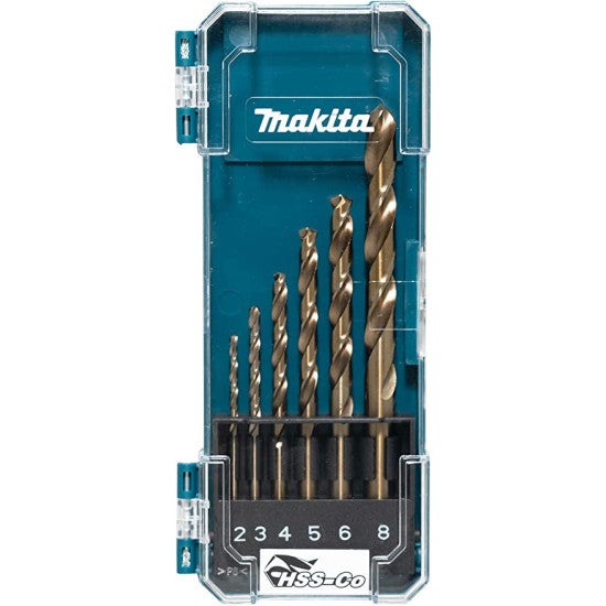 D-75758 Estuche de brocas para metal HSS-CO 2-3-4-5-6-8mm 6 pcs
