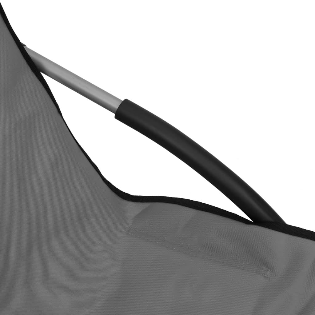 vidaXL Chaises de plage pliables lot de 2 Gris Tissu - 7