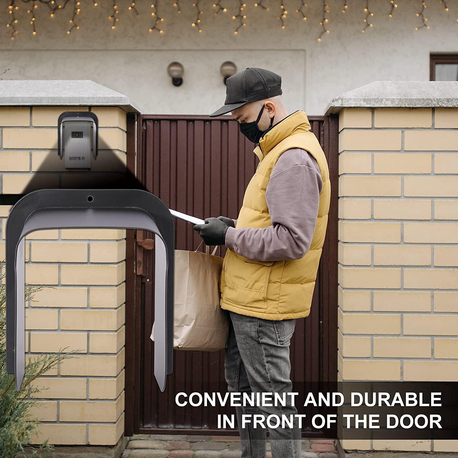 1 x housse de pluie pour sonnette extérieure, acier inoxydable durable, adapté aux prises extérieures, sonnette extérieure sans fil - 5