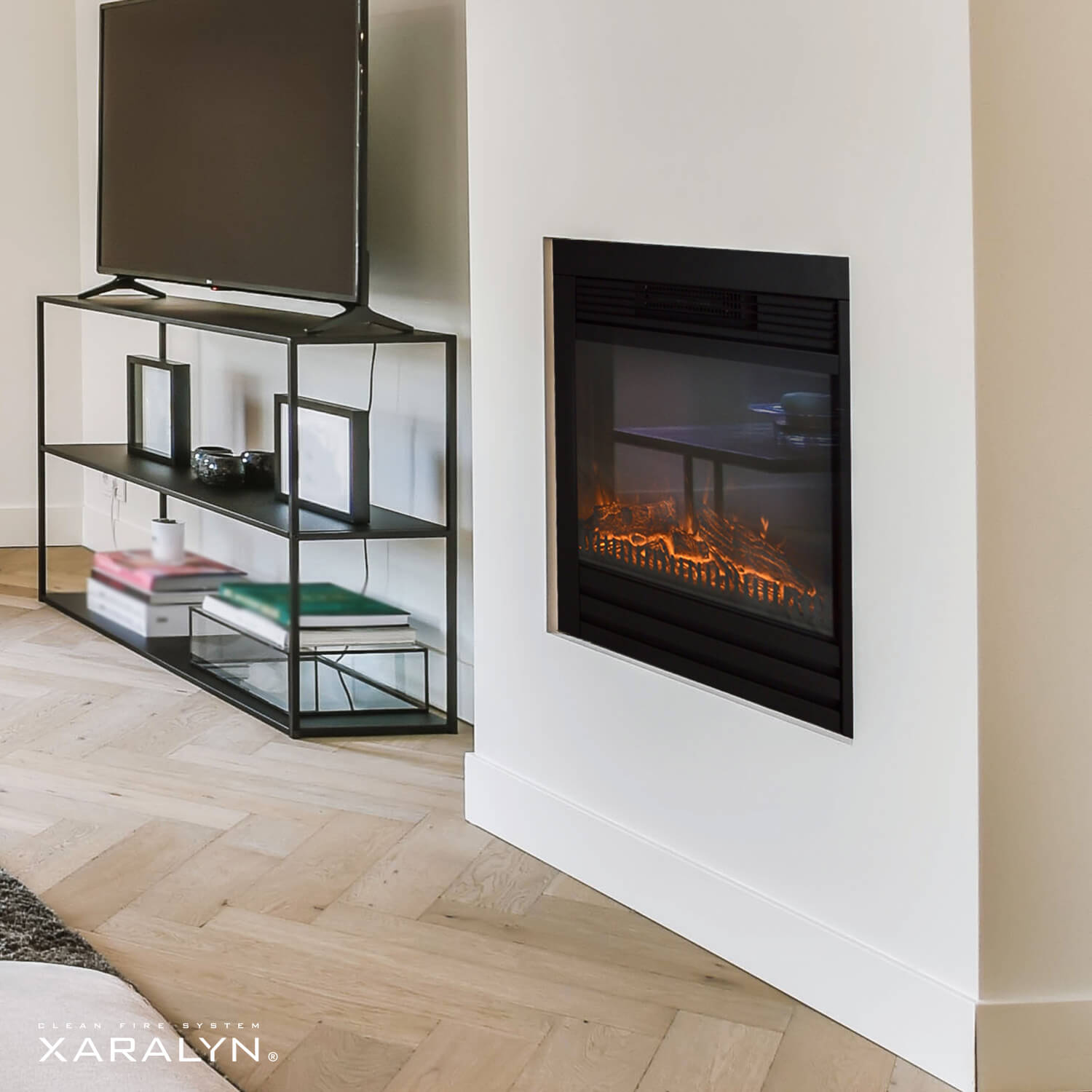 Xaralyn | Cheminée électrique encastrable Lucius - 1400 Watt chauffage - Télécommande - 2