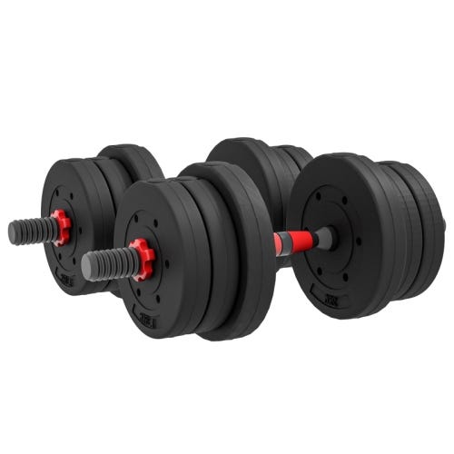 Manubri Palestra Casa MSPORTS - Set Manubri Corti 20kg O 30kg | Con Dischi In Vinile E Impugnatura Zigrinata Manubri Professionali Zigrinati Per Palestra Casa - Foto 7