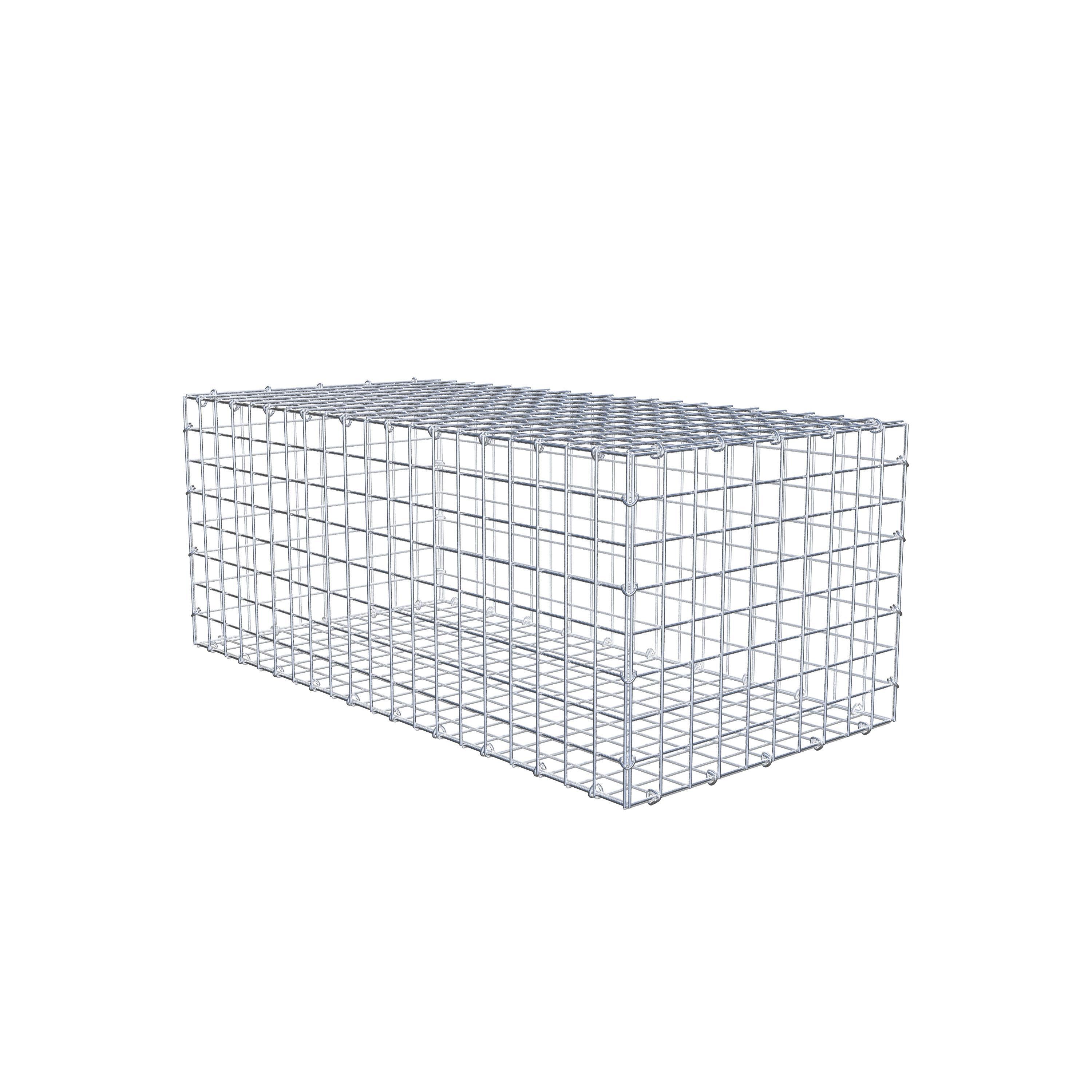 Gavión de acero galvanizado 100x40x50cm (LxAxP), malla 5 x 5cm, Anillo en C, jaula metálica para muro o jardín - 7