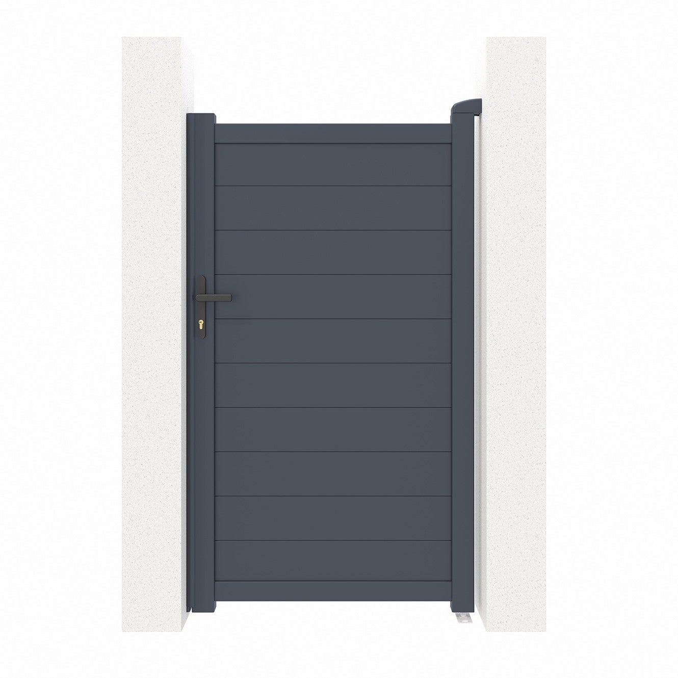 Portillon 1m EIGER H.180cm aluminium gris - 3