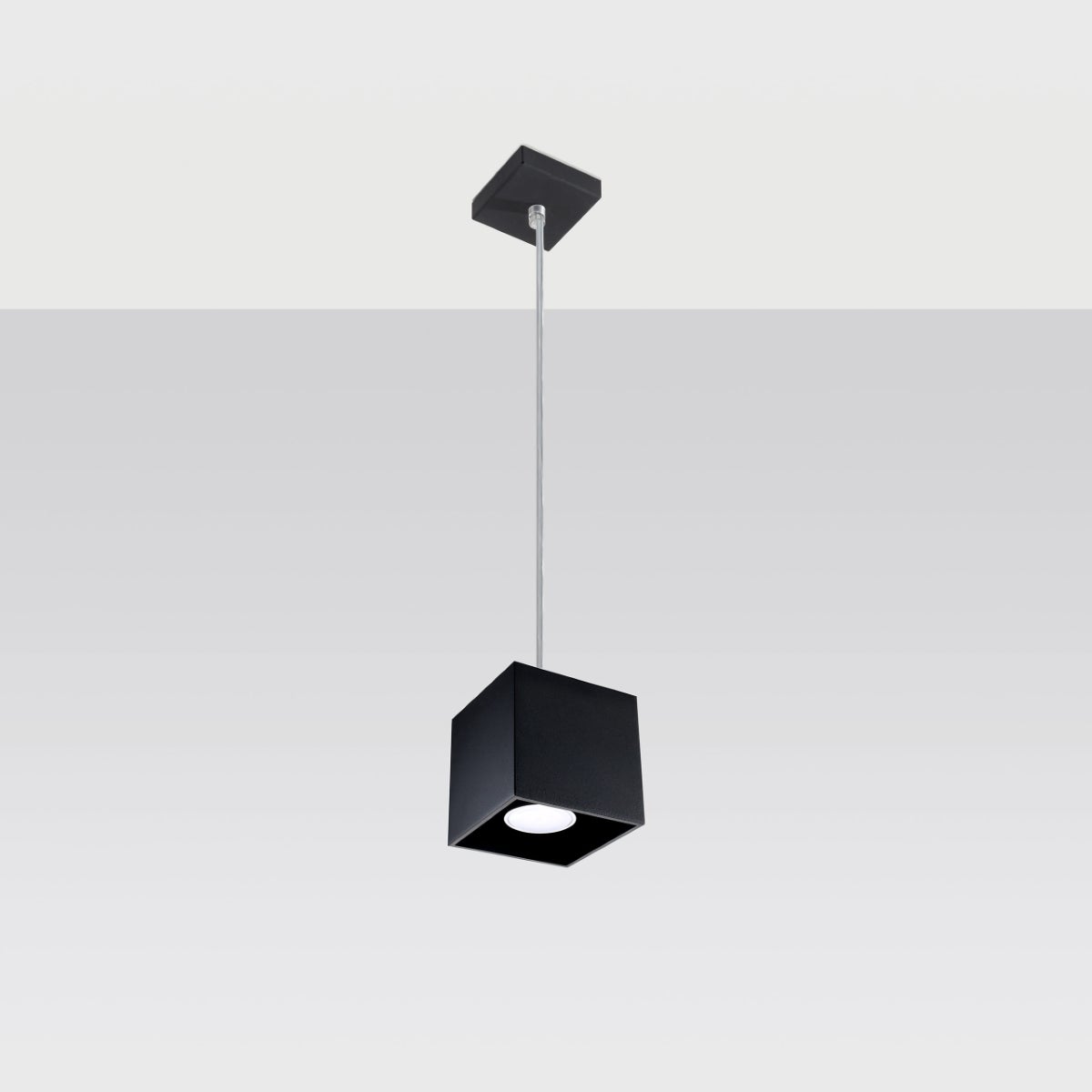 Lampa wisząca QUADX 1 czarny LED 4000K - 10x10x110cm Sollux