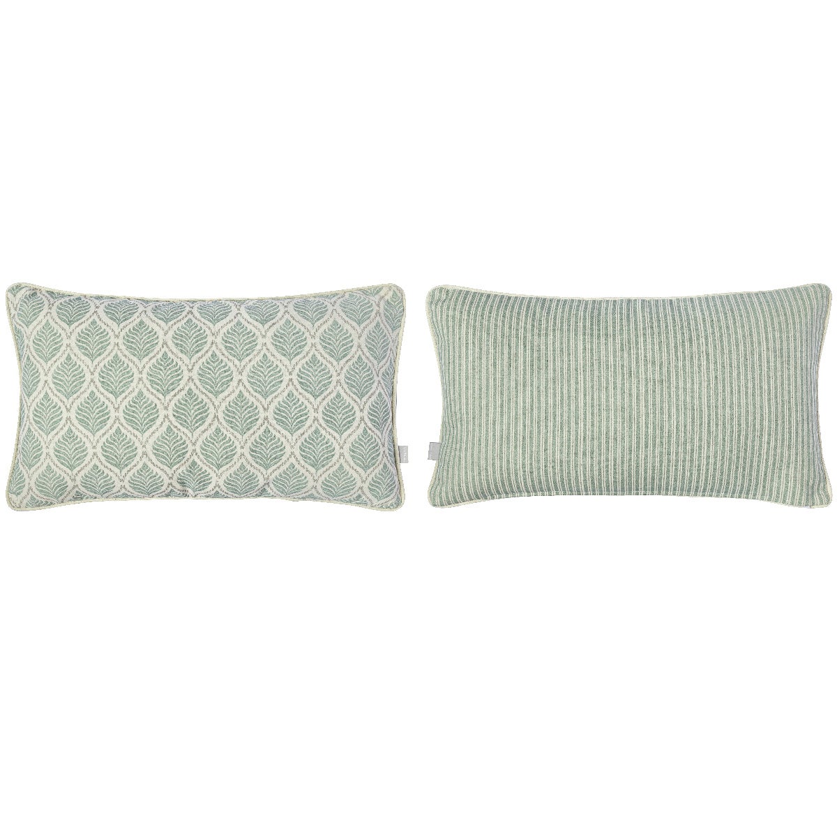 2 fundas de cojín de algodón astra 30x50 cm verde