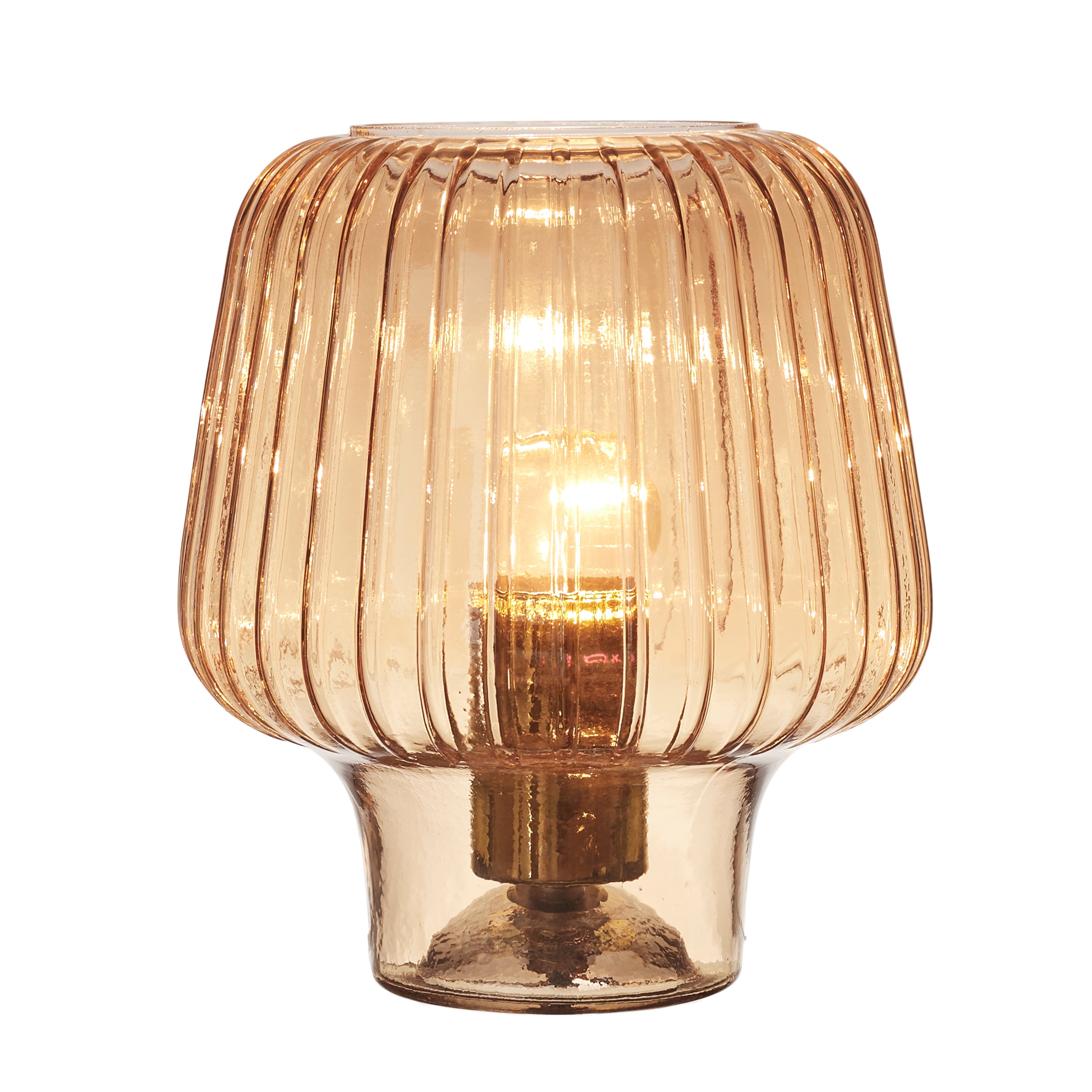 Lampe - HOME DECO FACTORY - Verre Fumé - Marron - 2