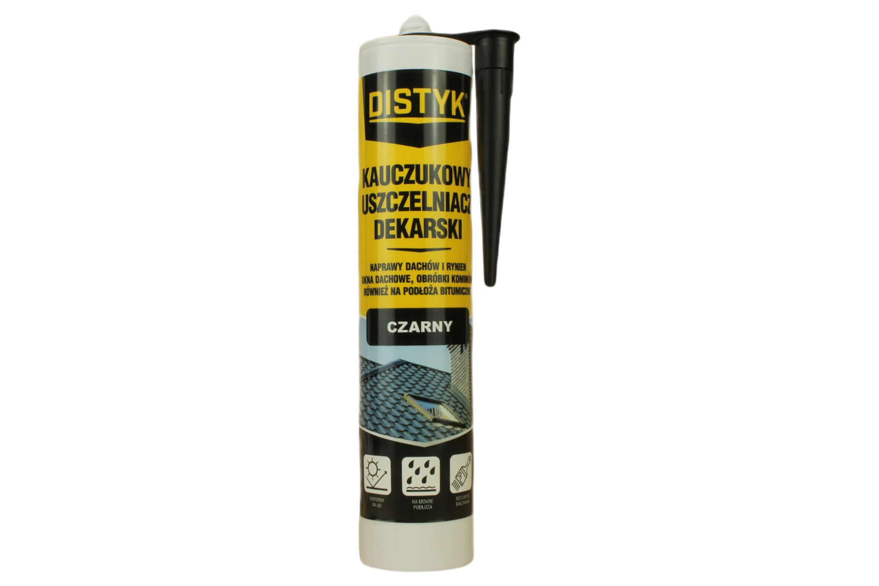 Uszczelniacz dekarski kauczukowy czarny 280 ml Distyk
