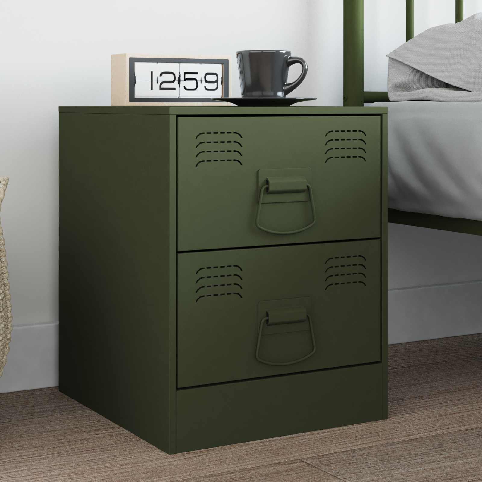 Mangos de Gabinete Verde Oliva 85 x 45 mm Metal vidaXL | Leroy Merlin
